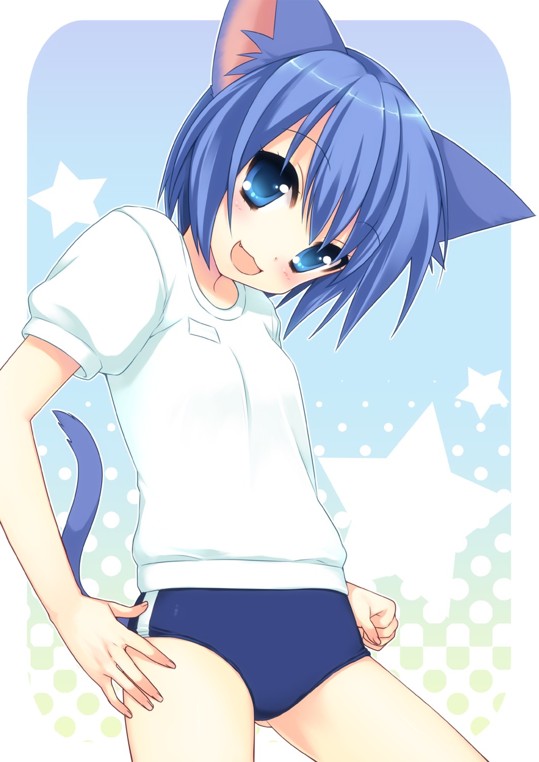 animal_ears buruma gym_uniform nekomimi onka tail usashiro_mani