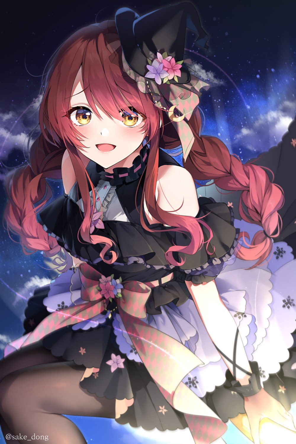 dress oosaki_tenka pantyhose sake_dong the_idolm@ster the_idolm@ster_shiny_colors witch