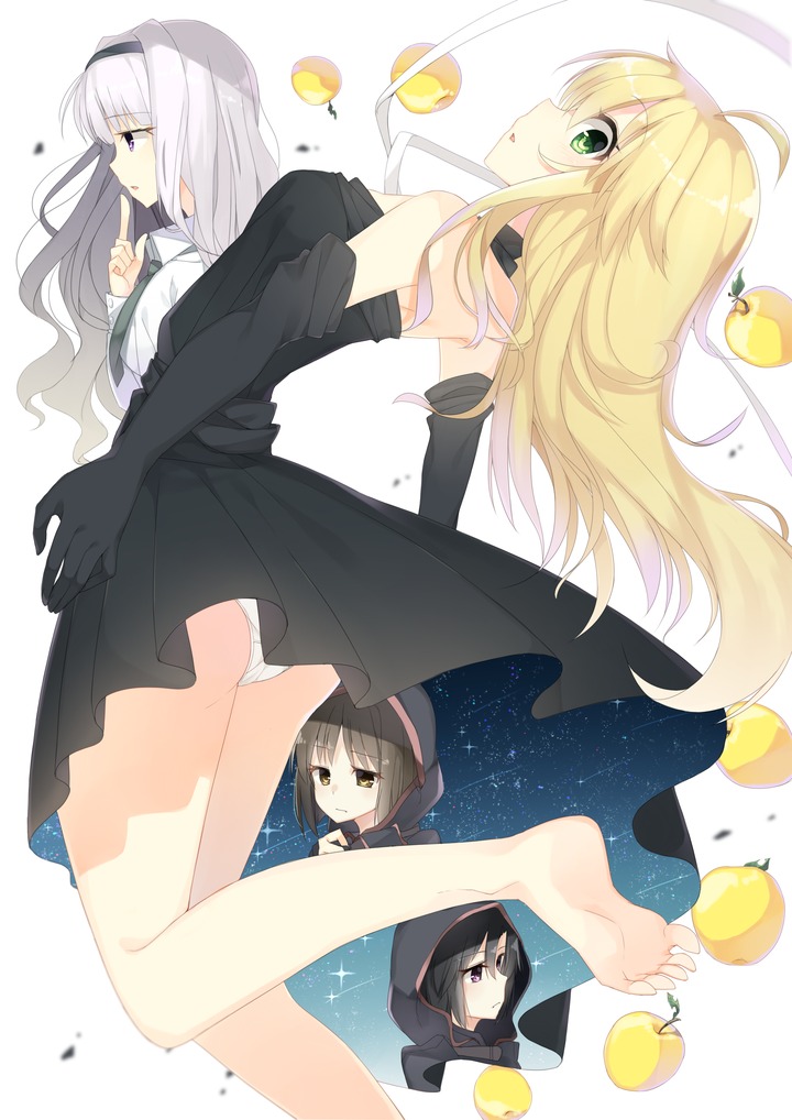 7zu7 dress feet hagiwara_yukiho hoshii_miki kikuchi_makoto pantsu shijou_takane the_idolm@ster