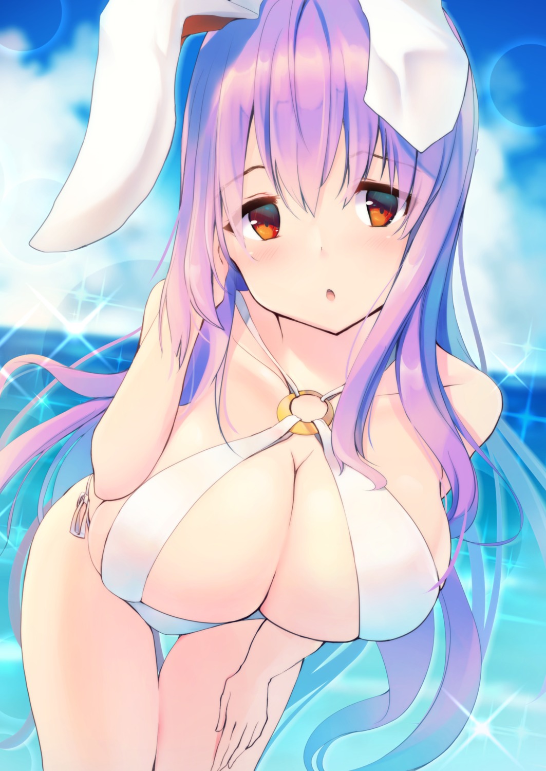 animal_ears bikini bunny_ears liya reisen_udongein_inaba swimsuits touhou