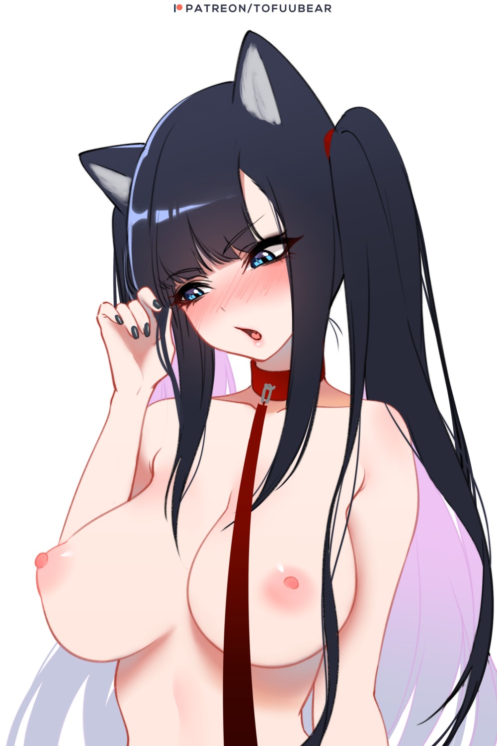 animal_ears nipples reiko_(tofuubear) tofuubear topless