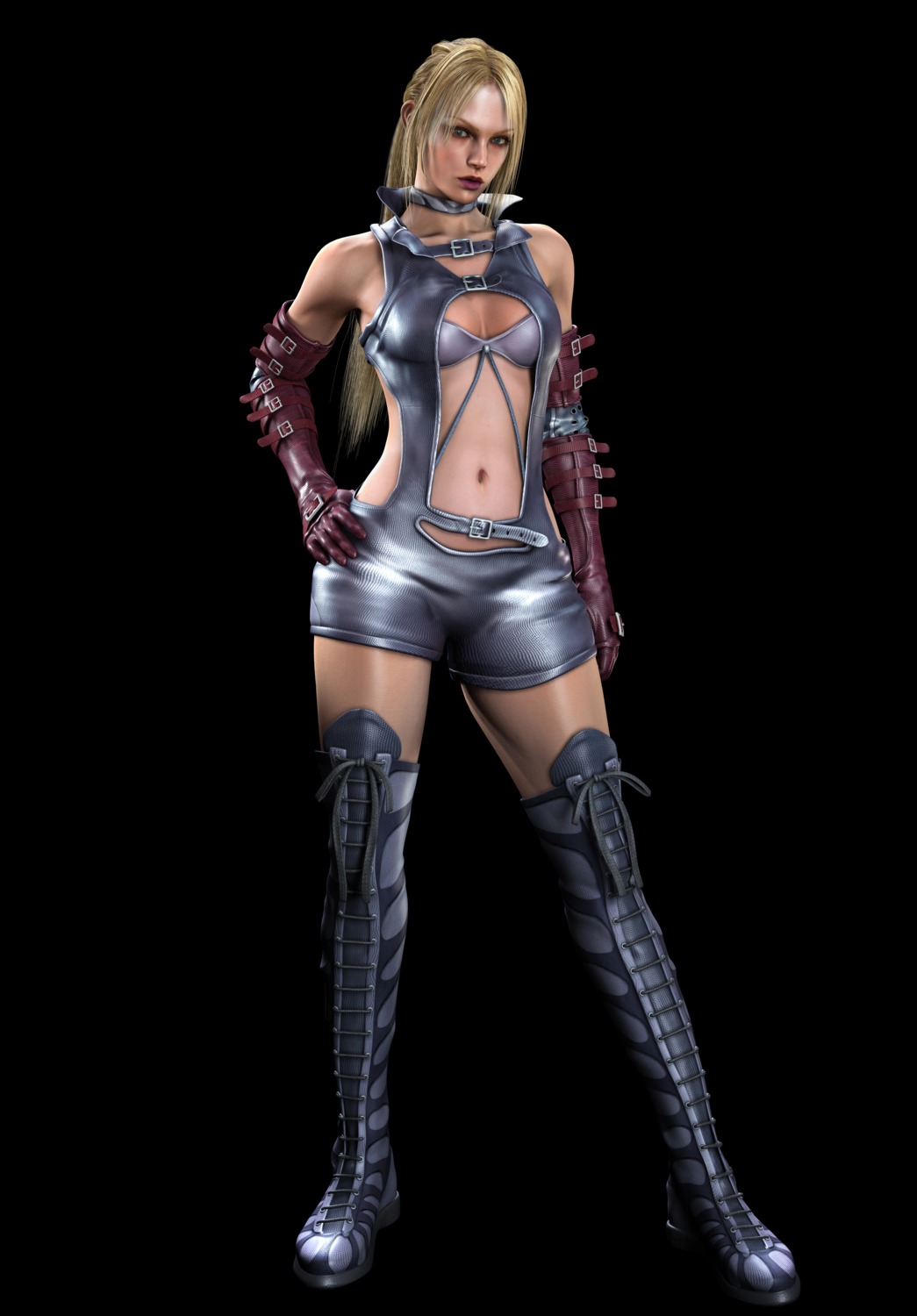 cg cleavage nina_williams tekken thighhighs