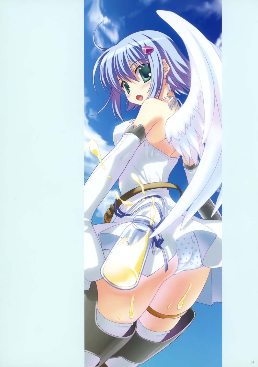 angel cream erect_nipples nanael nanao_naru pantsu queen's_blade thighhighs wings