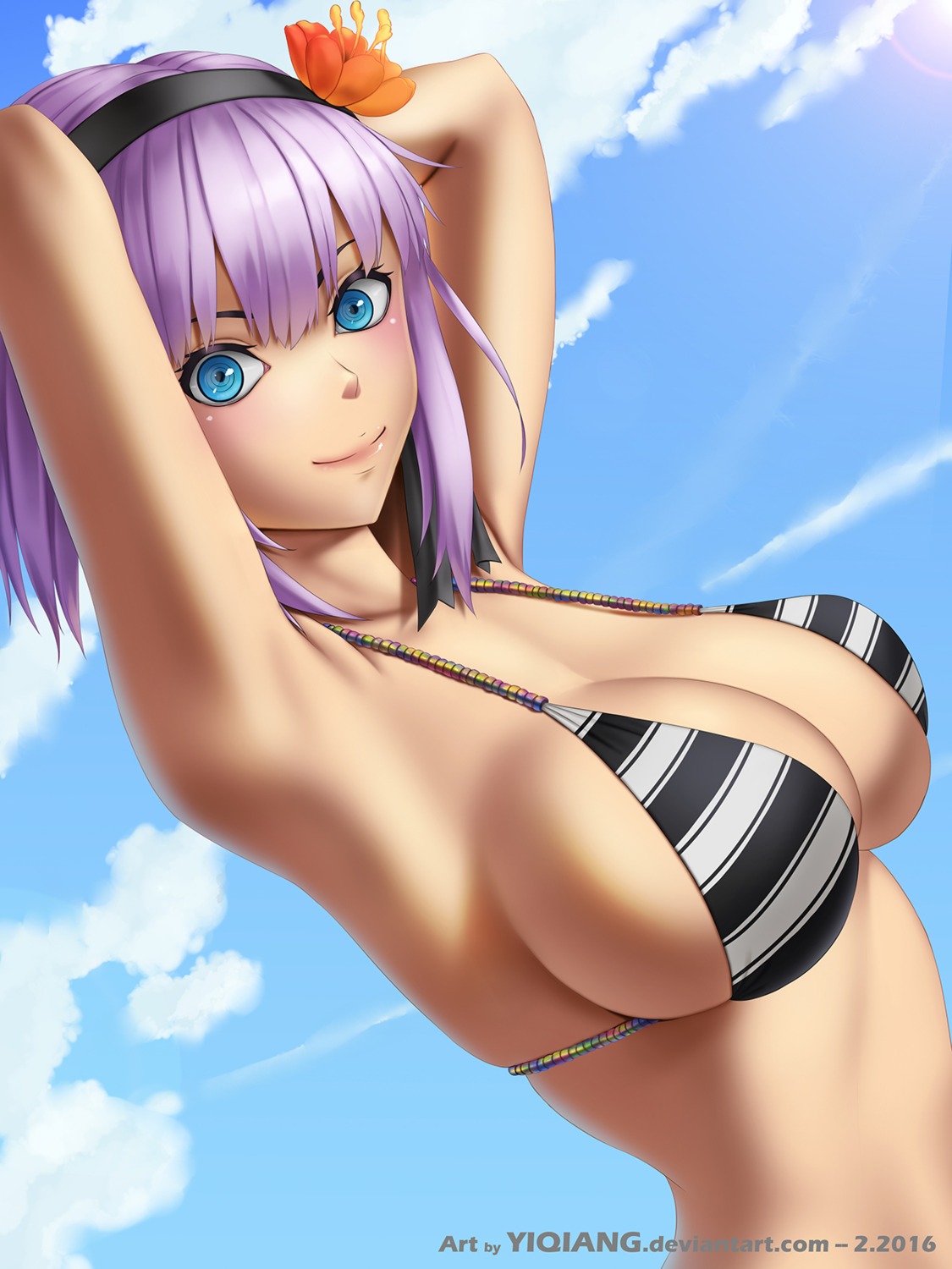 bikini_top cleavage dagashi_kashi shidare_hotaru swimsuits underboob yi_qiang