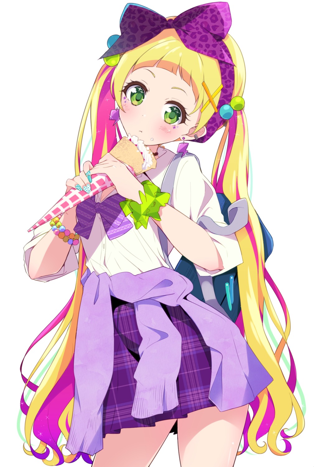 aikatsu_friends! cream hinata_ema_(aikatsu_friends!) koukii seifuku sweater