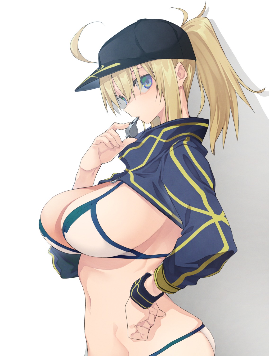 10mo bikini fate/grand_order heroine_xx open_shirt swimsuits