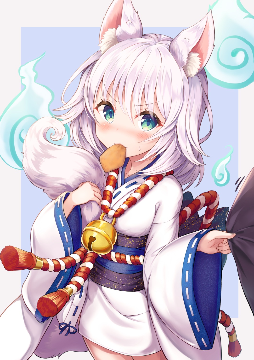 animal_ears japanese_clothes kitsune sakura_ani tail