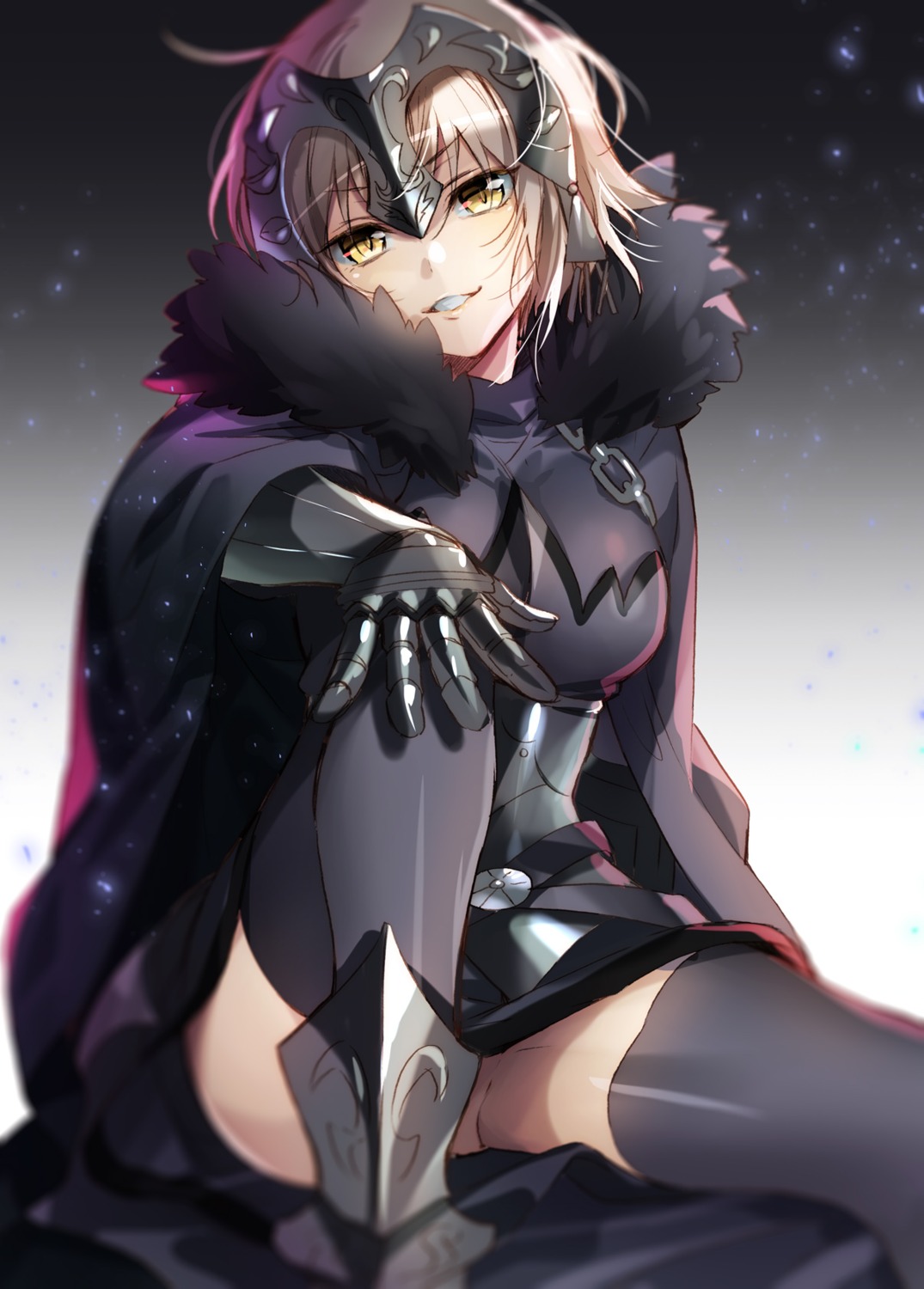 armor fate/grand_order jeanne_d'arc jeanne_d'arc_(alter)_(fate) murakami_yuichi thighhighs