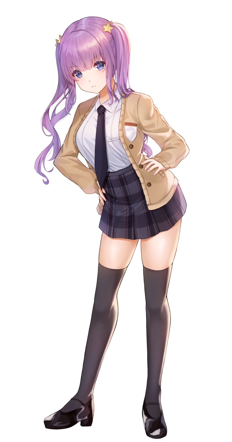 ame_816 heels seifuku sweater thighhighs