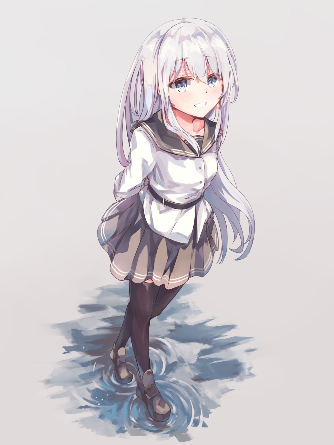 hibiki_(kancolle) kantai_collection seifuku shinsoyori thighhighs