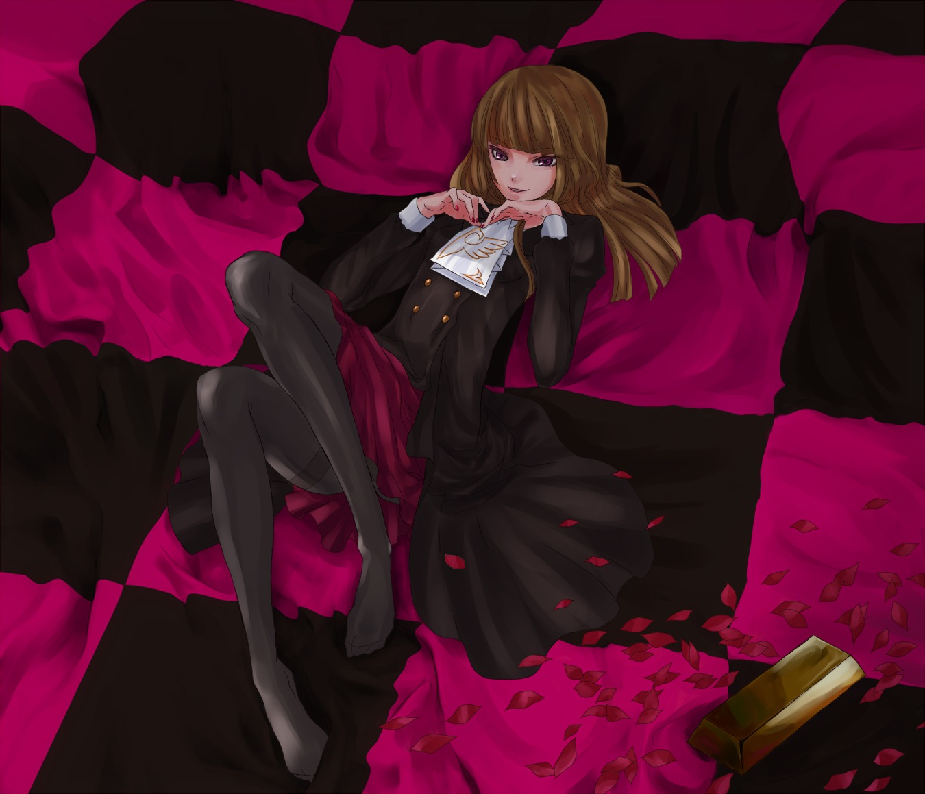 melting_scarlet pantyhose parody umineko_no_naku_koro_ni ushiromiya_rosa vocaloid world_is_mine_(vocaloid)