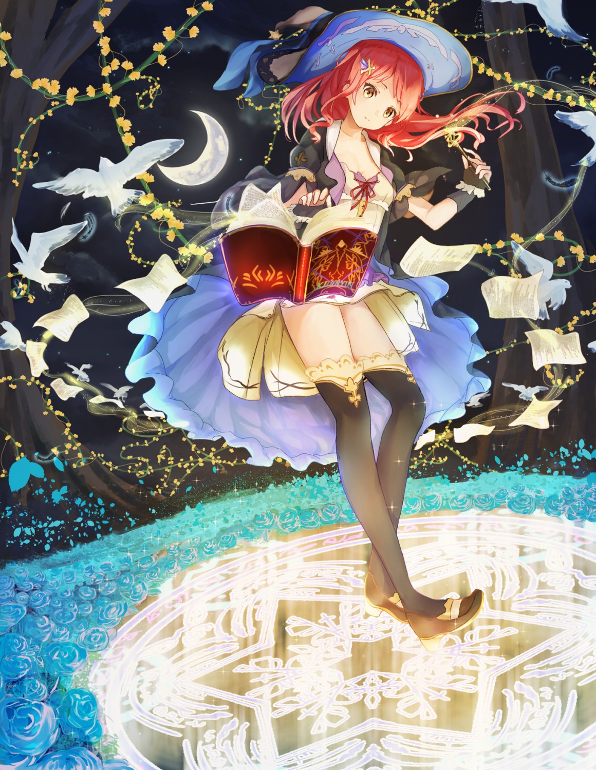 heels mosta_(lo1777789) skirt_lift thighhighs witch