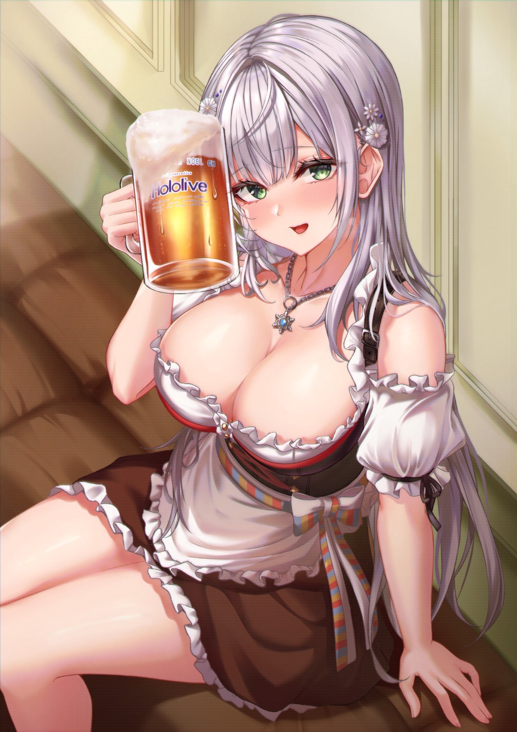 bratja hololive maid no_bra shirogane_noel