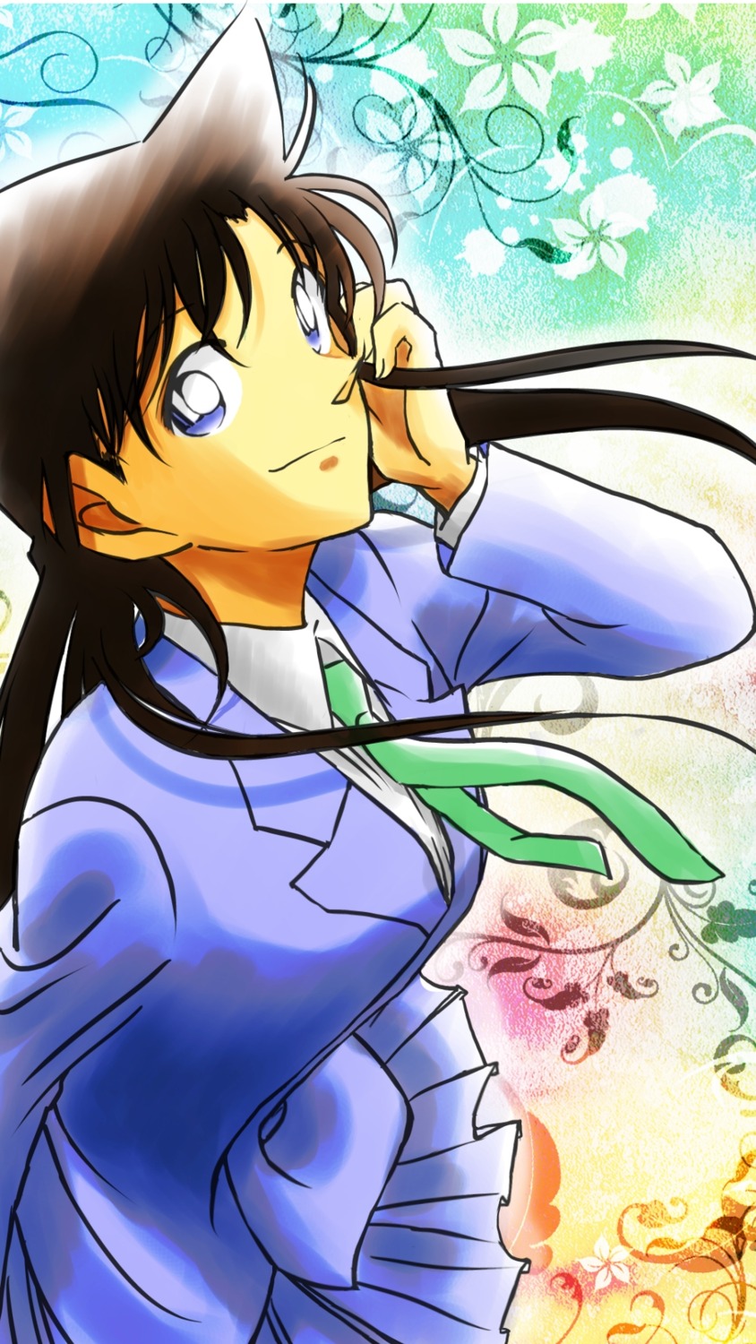 detective_conan kasagi mouri_ran seifuku