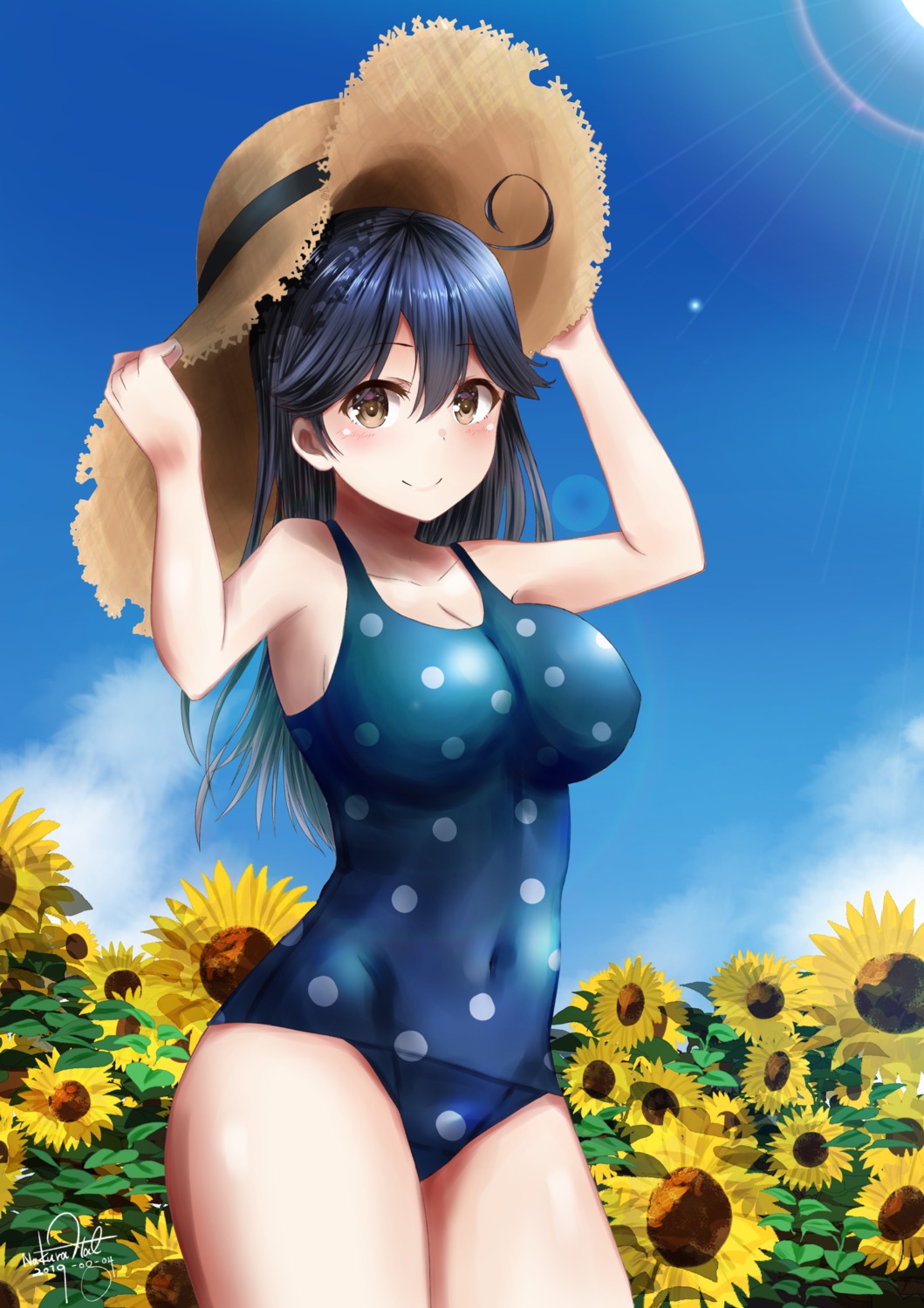 cleavage kantai_collection nakura_haru swimsuits ushio_(kancolle)