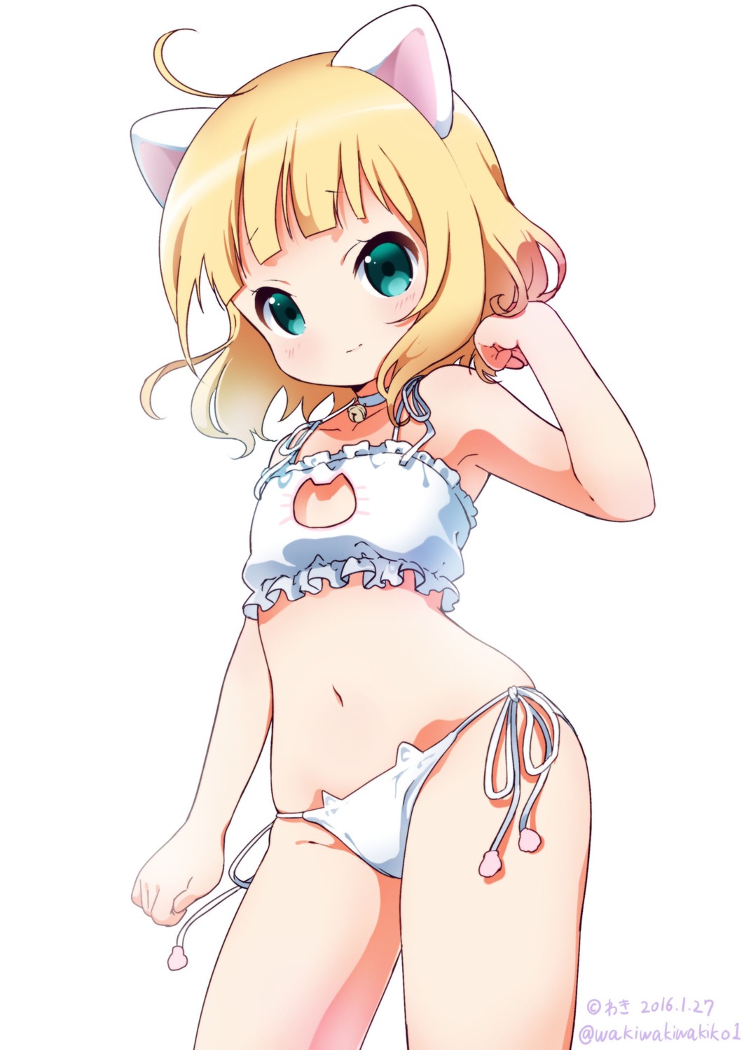 animal_ears gochuumon_wa_usagi_desu_ka? kirima_sharo lingerie loli nekomimi pantsu string_panties waki_(pixiv2609622)