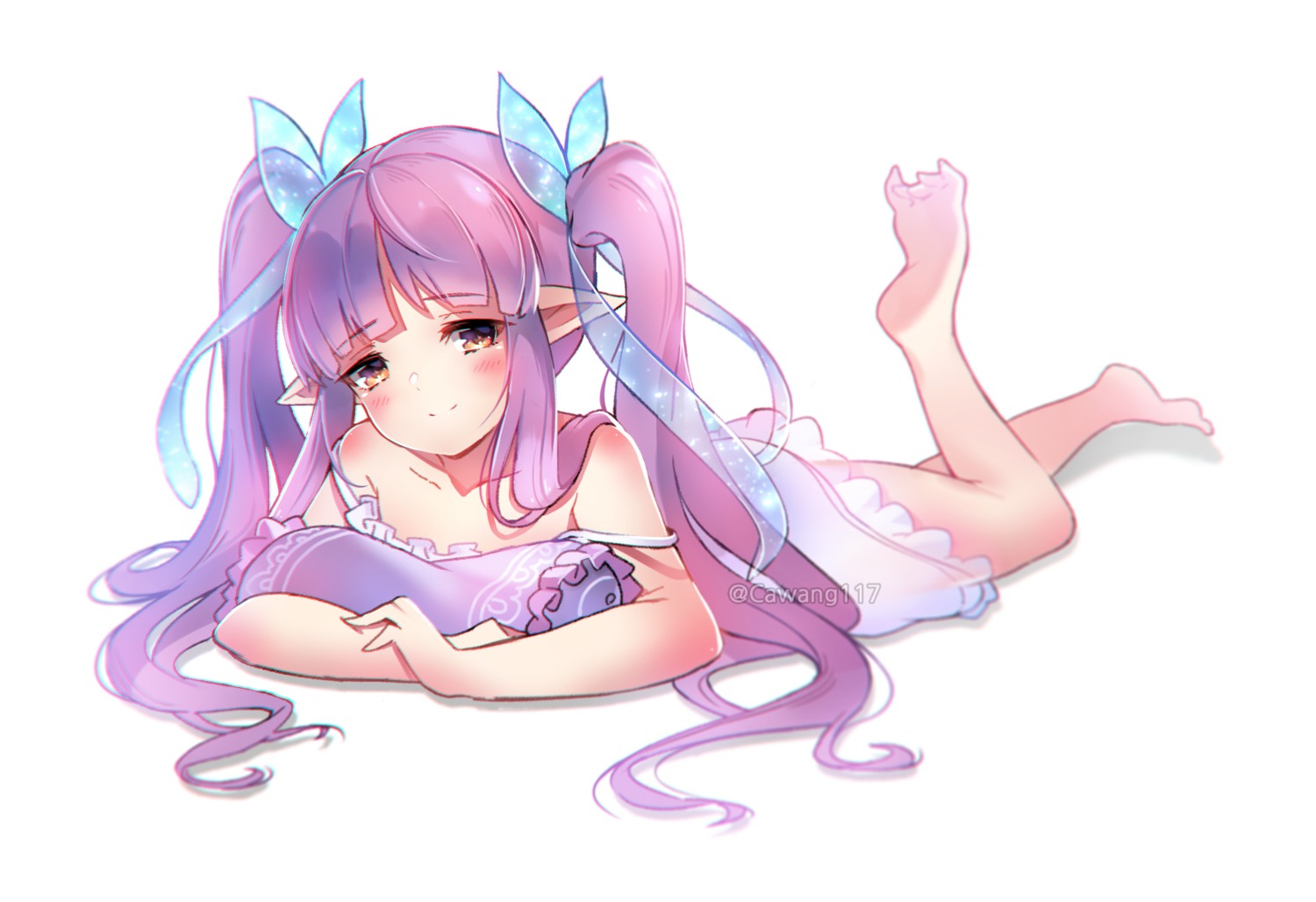 cawang hikawa_kyouka lingerie pointy_ears princess_connect princess_connect!_re:dive see_through