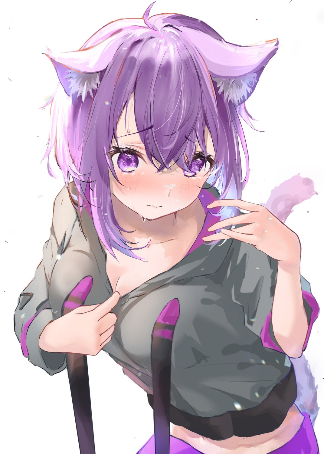 animal_ears hololive hololive_gamers meron_no_kawa nekomata_okayu nekomimi tail