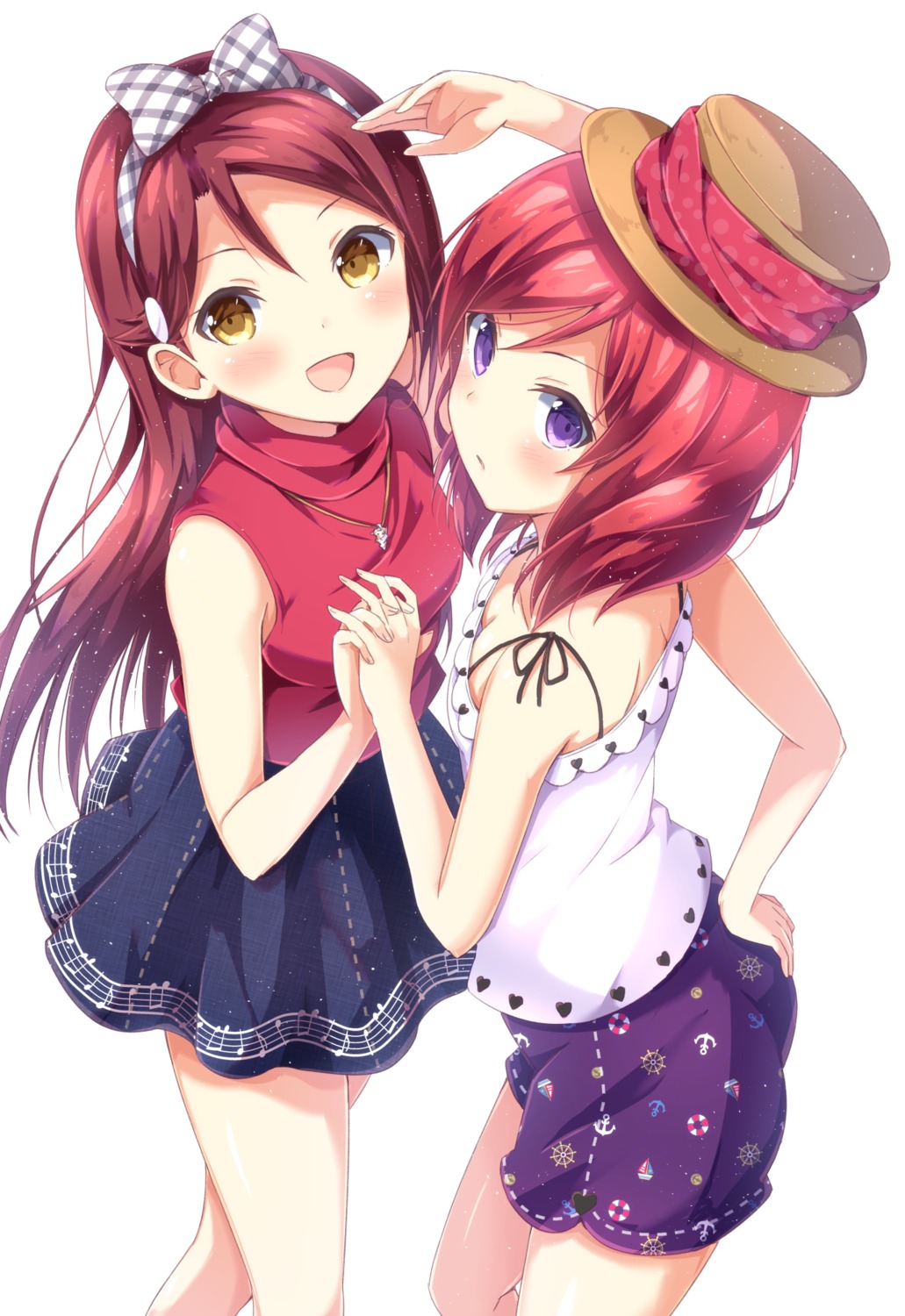 chamirai cleavage crossover love_live! love_live!_sunshine!! nishikino_maki sakurauchi_riko