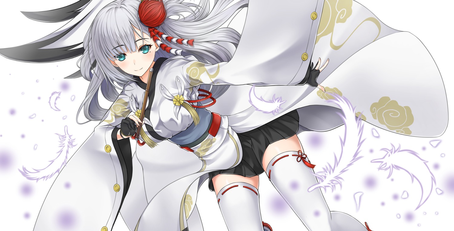 azur_lane hajika japanese_clothes shoukaku_(azur_lane) thighhighs