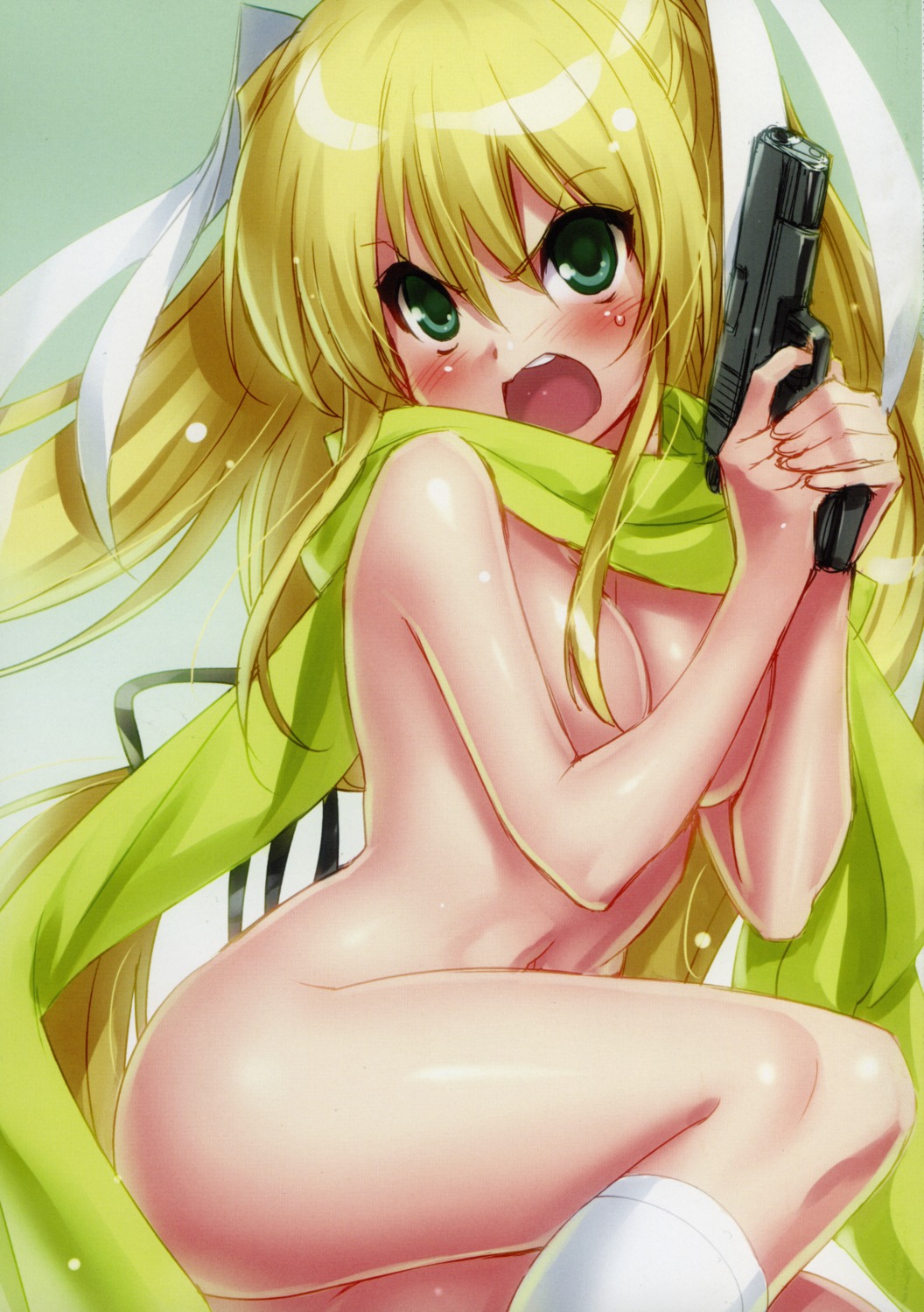 breast_hold gun little_busters! naked tokido_saya zen