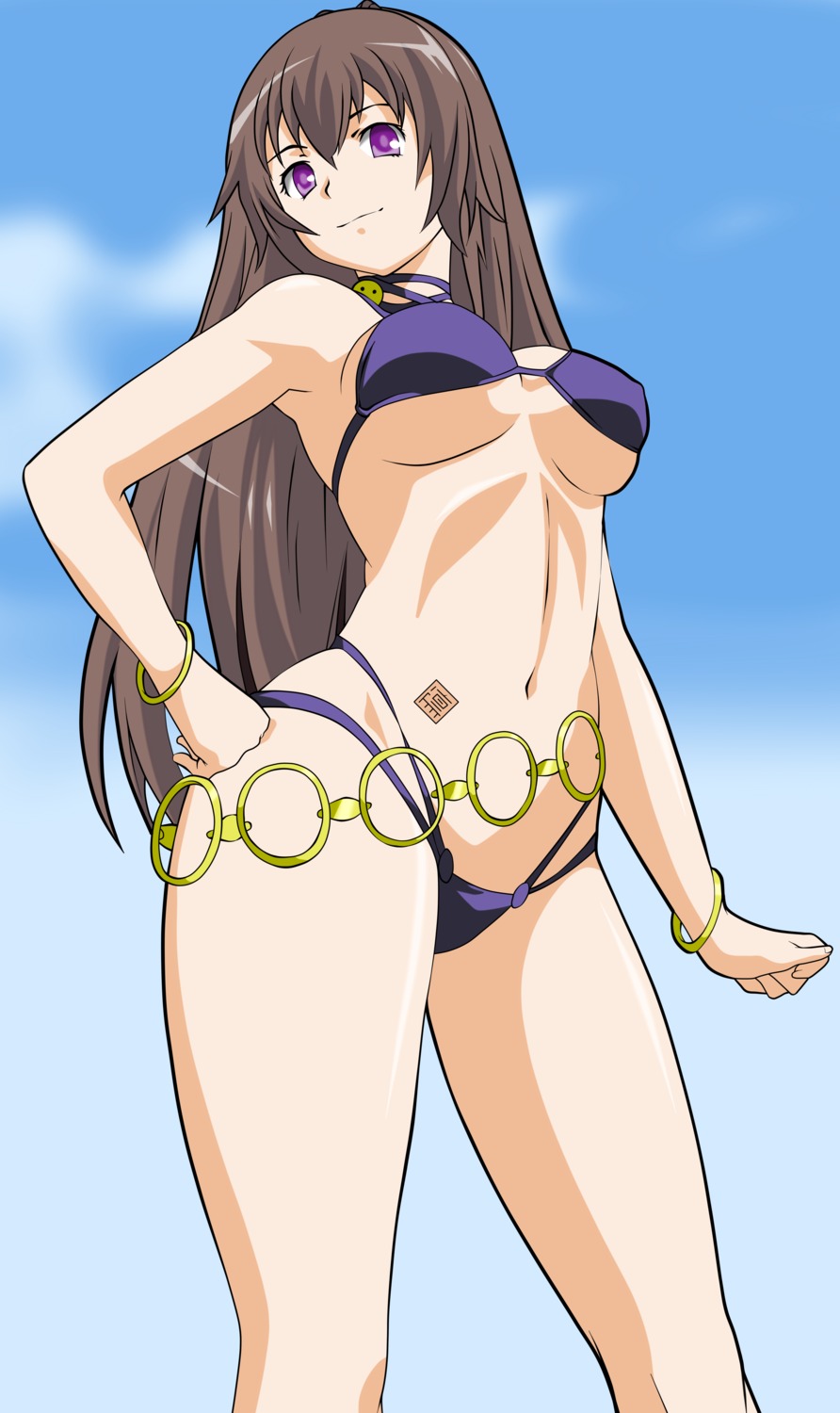 bikini hyakka_ryouran_samurai_girls senhime swimsuits tokugawa_sen underboob vector_trace
