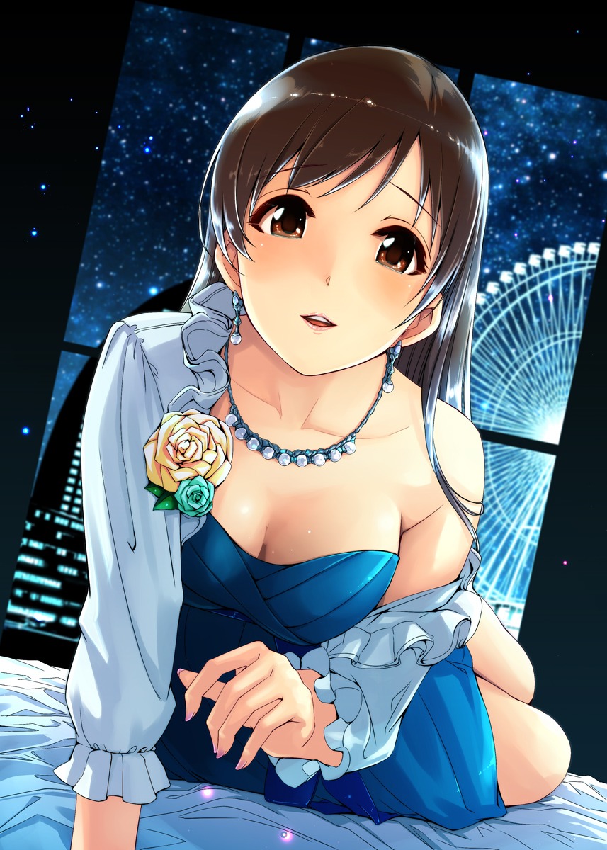 cleavage dress gustav nitta_minami the_idolm@ster the_idolm@ster_cinderella_girls