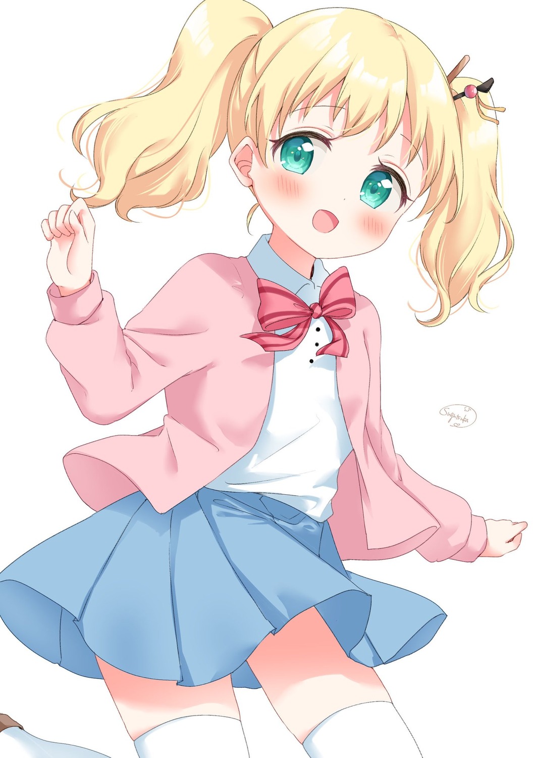 alice_cartelet kin'iro_mosaic seifuku sugutsuka_rerun sweater thighhighs