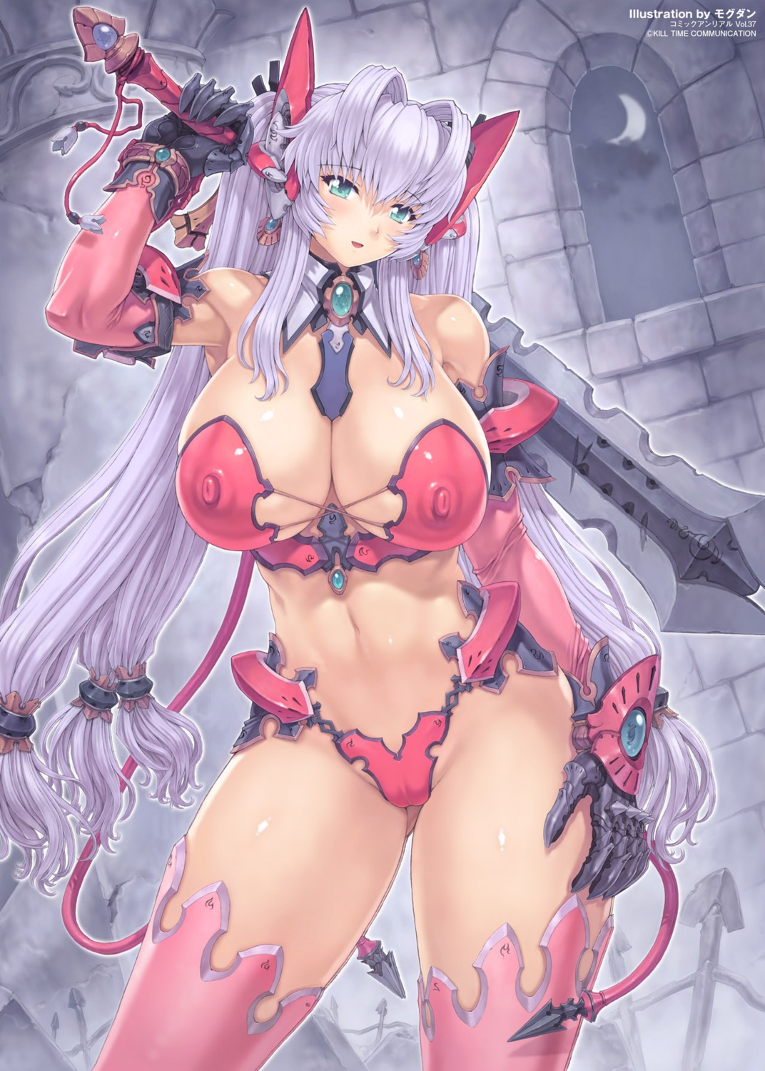 cameltoe cleavage erect_nipples jpeg_artifacts mogudan sword thighhighs