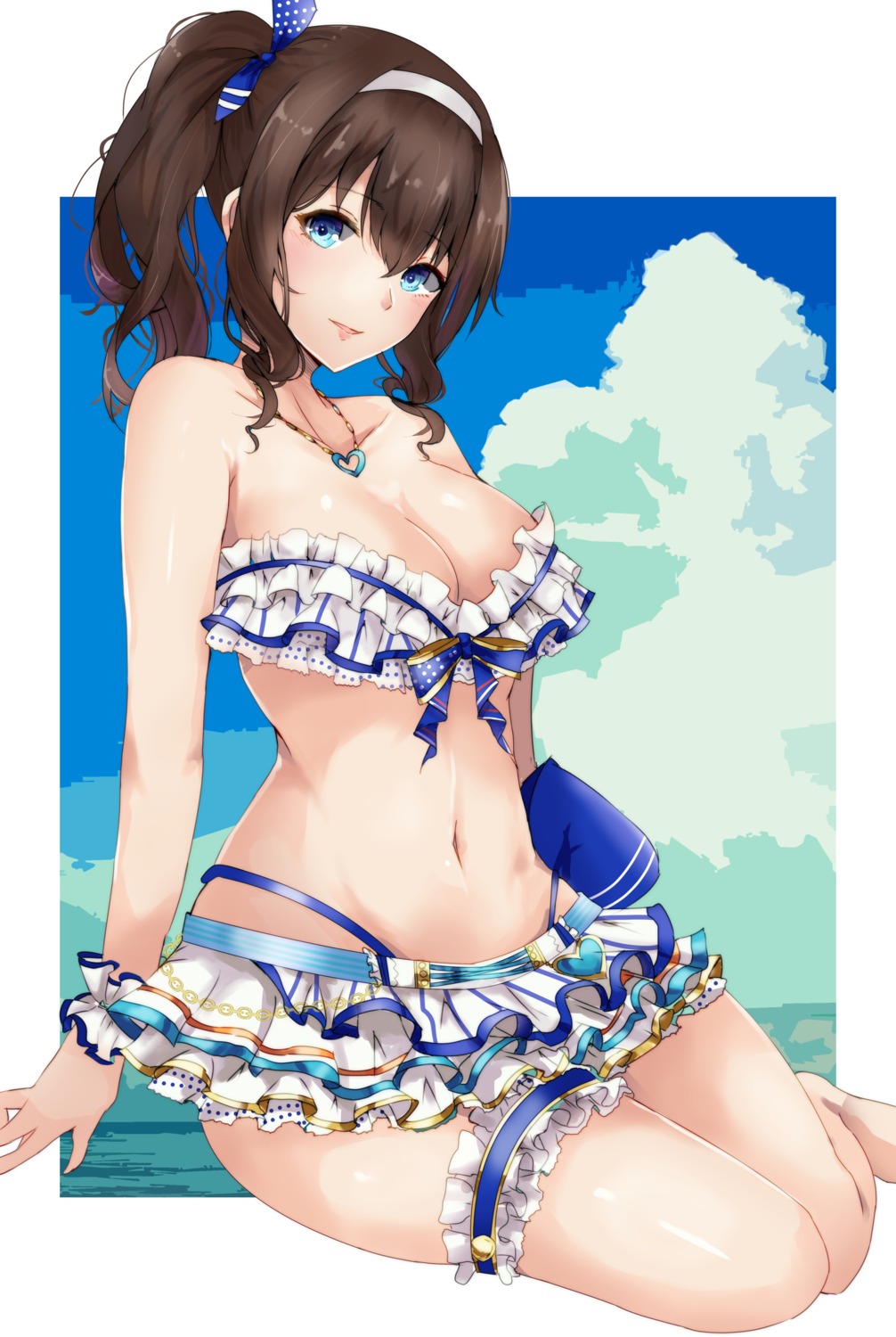 bikini cleavage garter ryuu. sagisawa_fumika swimsuits the_idolm@ster the_idolm@ster_cinderella_girls