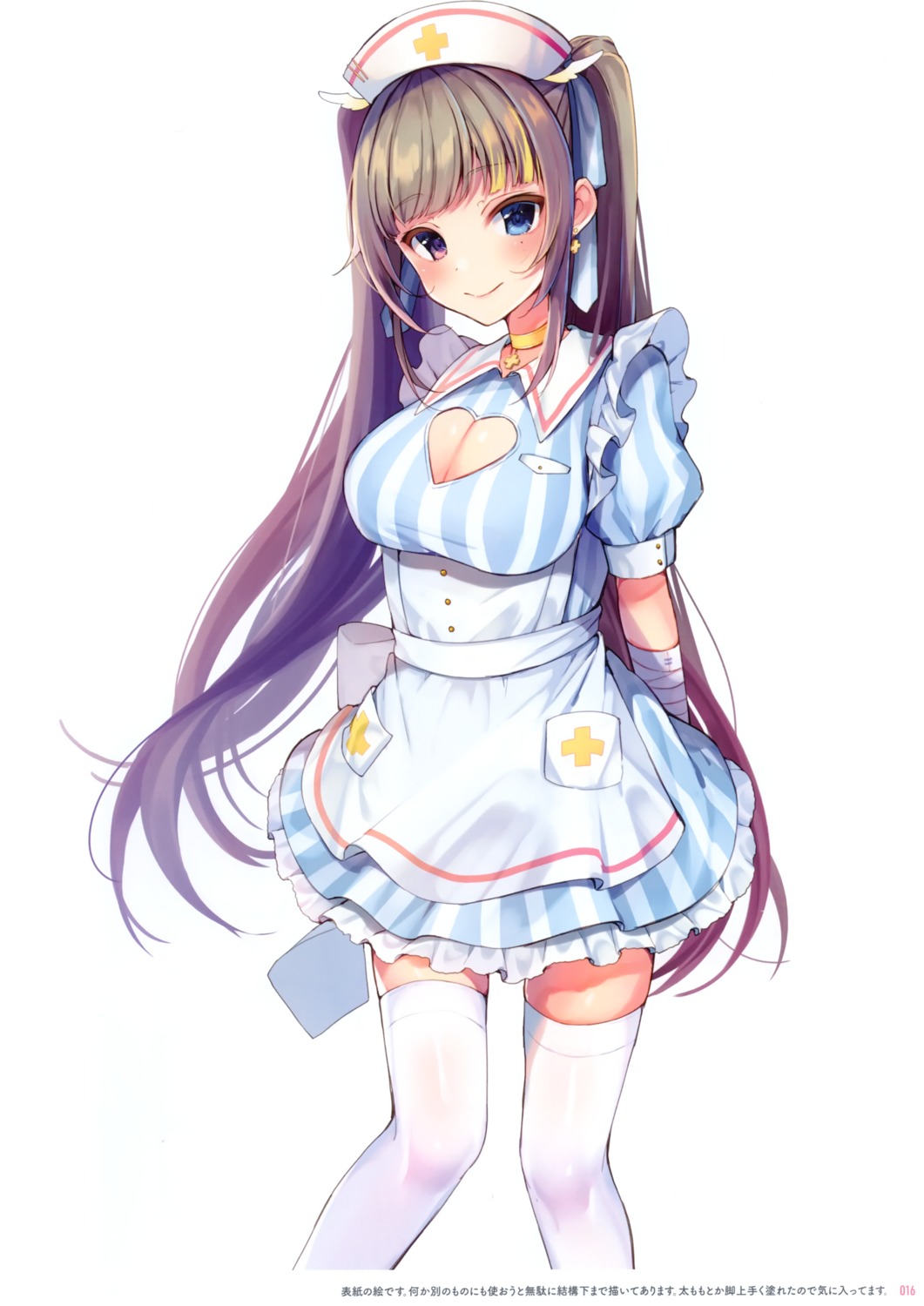 bandages cleavage momoirone nurse thighhighs