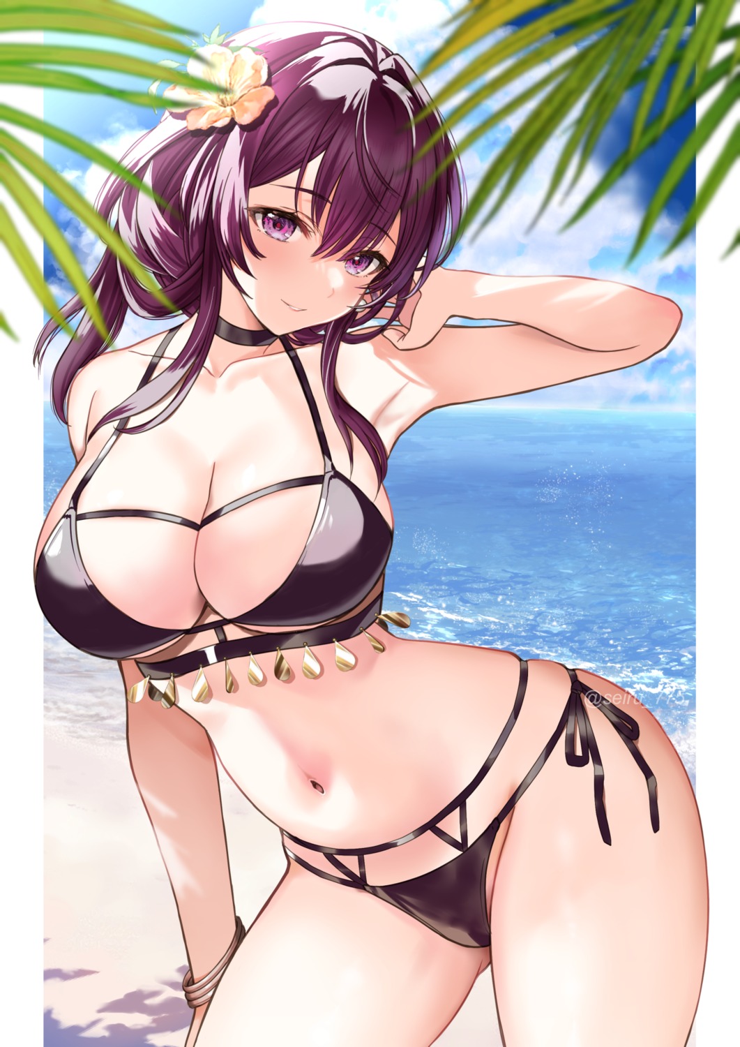 bikini hijiri_ruka honkai:_star_rail kafka_(honkai:_star_rail) swimsuits thong