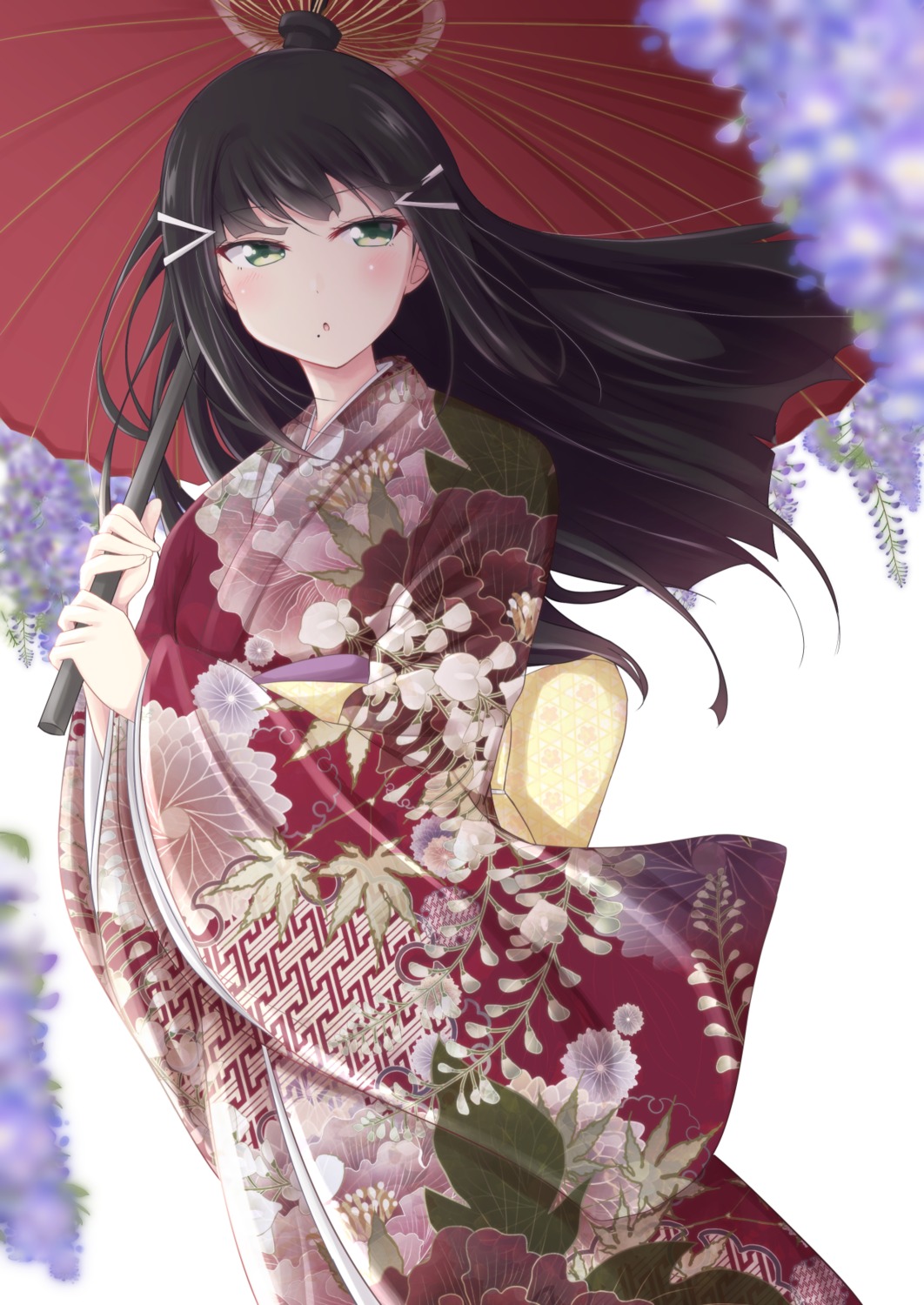 chiro kimono kurosawa_dia love_live!_(series) love_live!_sunshine!! umbrella