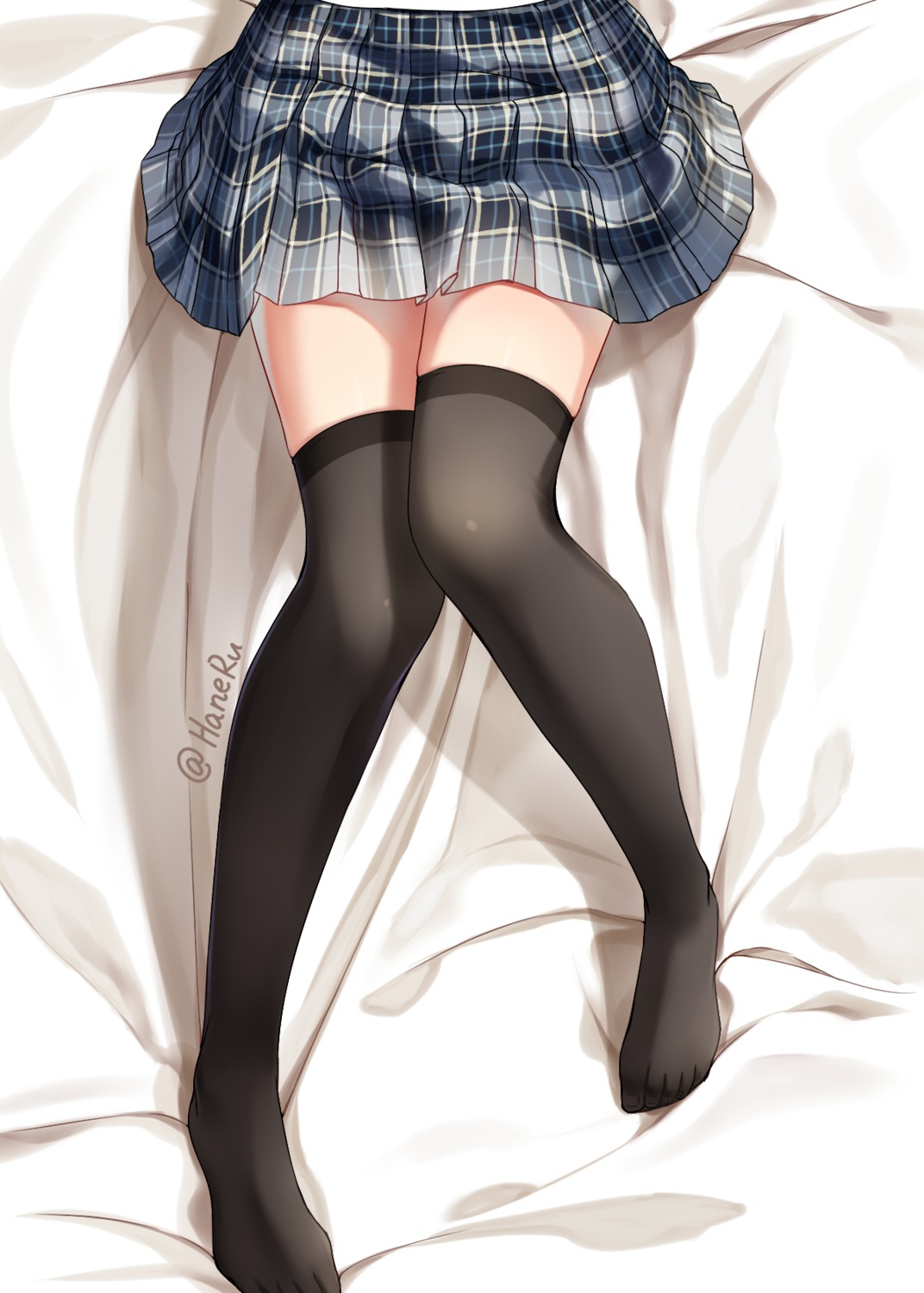 feet haneru seifuku thighhighs