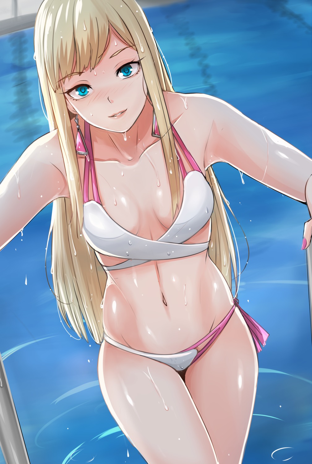 bikini cleavage gigi_andalusia gundam gundam_hathaway's_flash nonoririn swimsuits wet