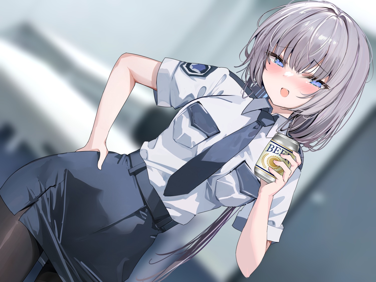 pantyhose police_uniform pon