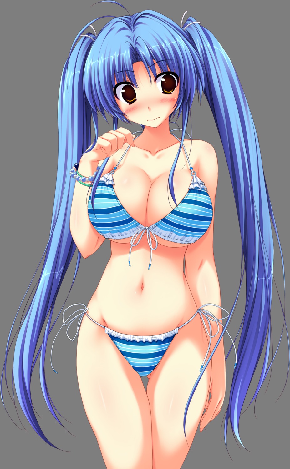 aliasing bikini cleavage kamikaze_explorer okihara_kotoha oshiki_hitoshi swimsuits transparent_png