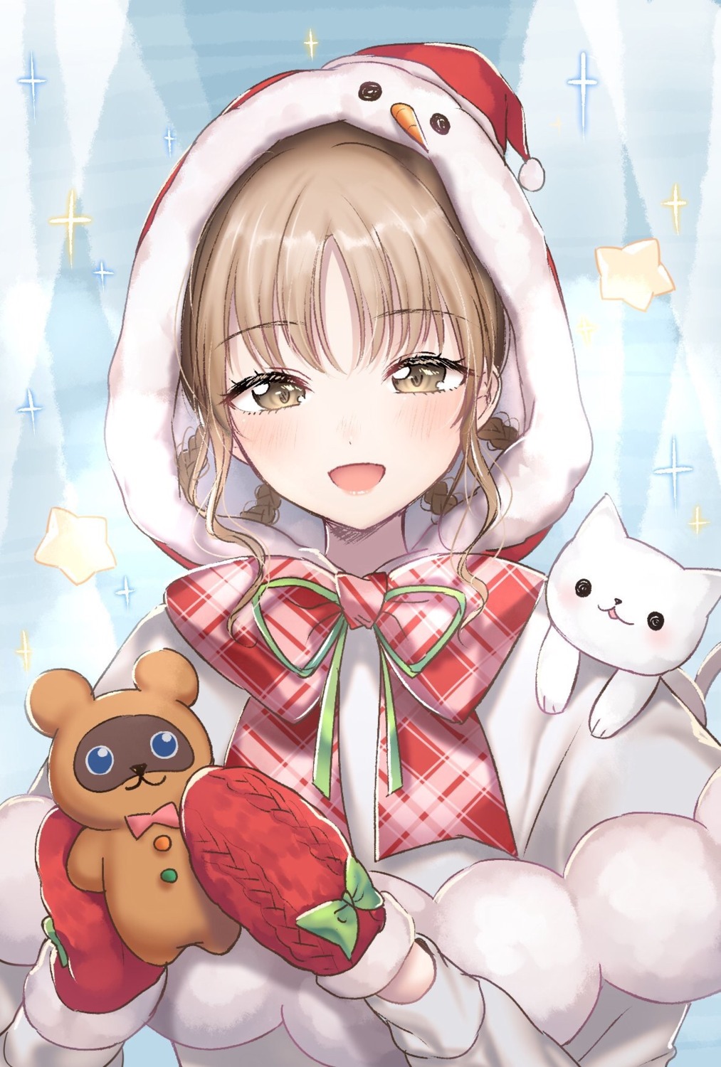 christmas neko nijisanji nijisanji_seeds sister_cleaire sweater umeno