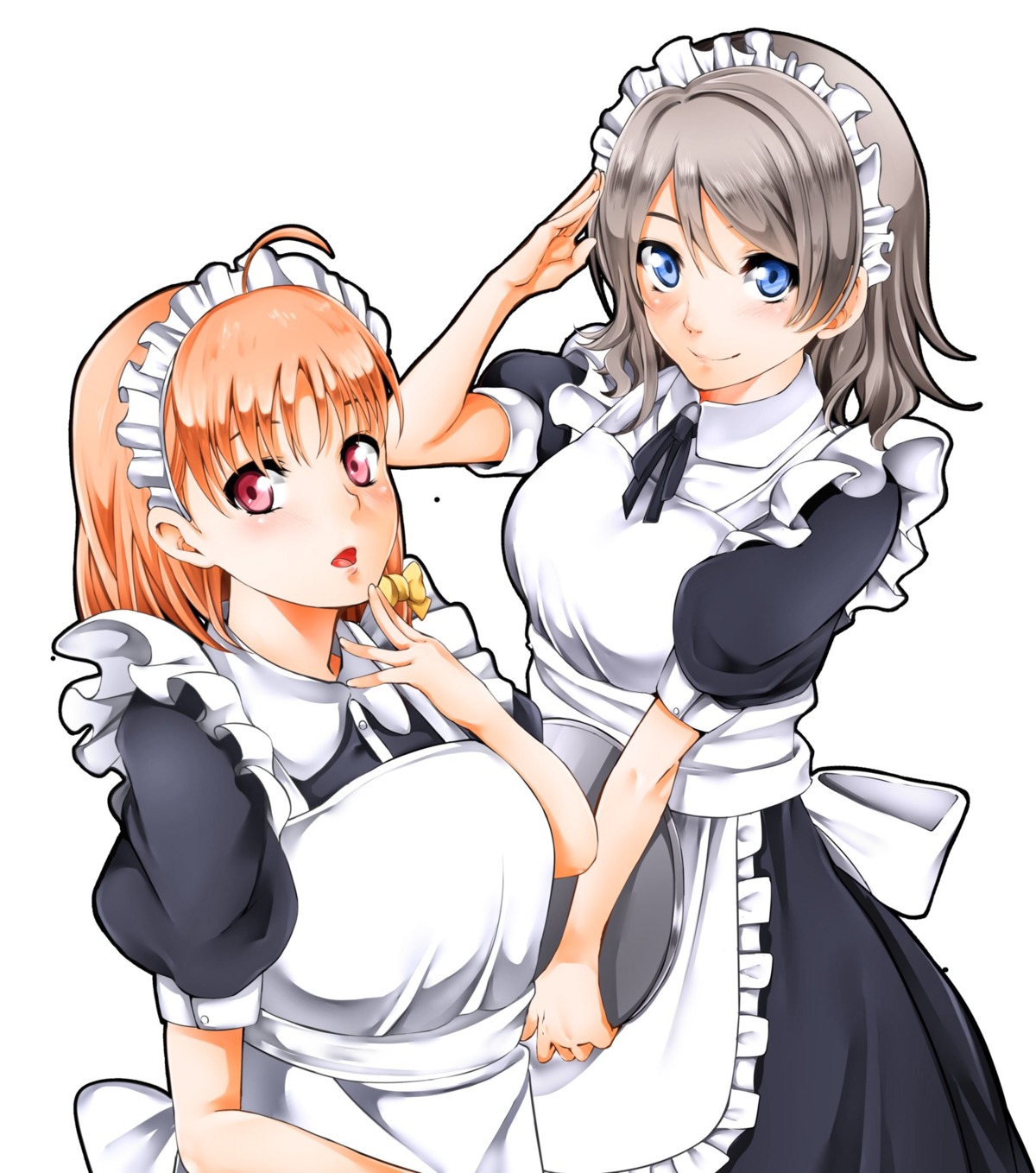 love_live!_sunshine!! maid nakano_maru takami_chika watanabe_you