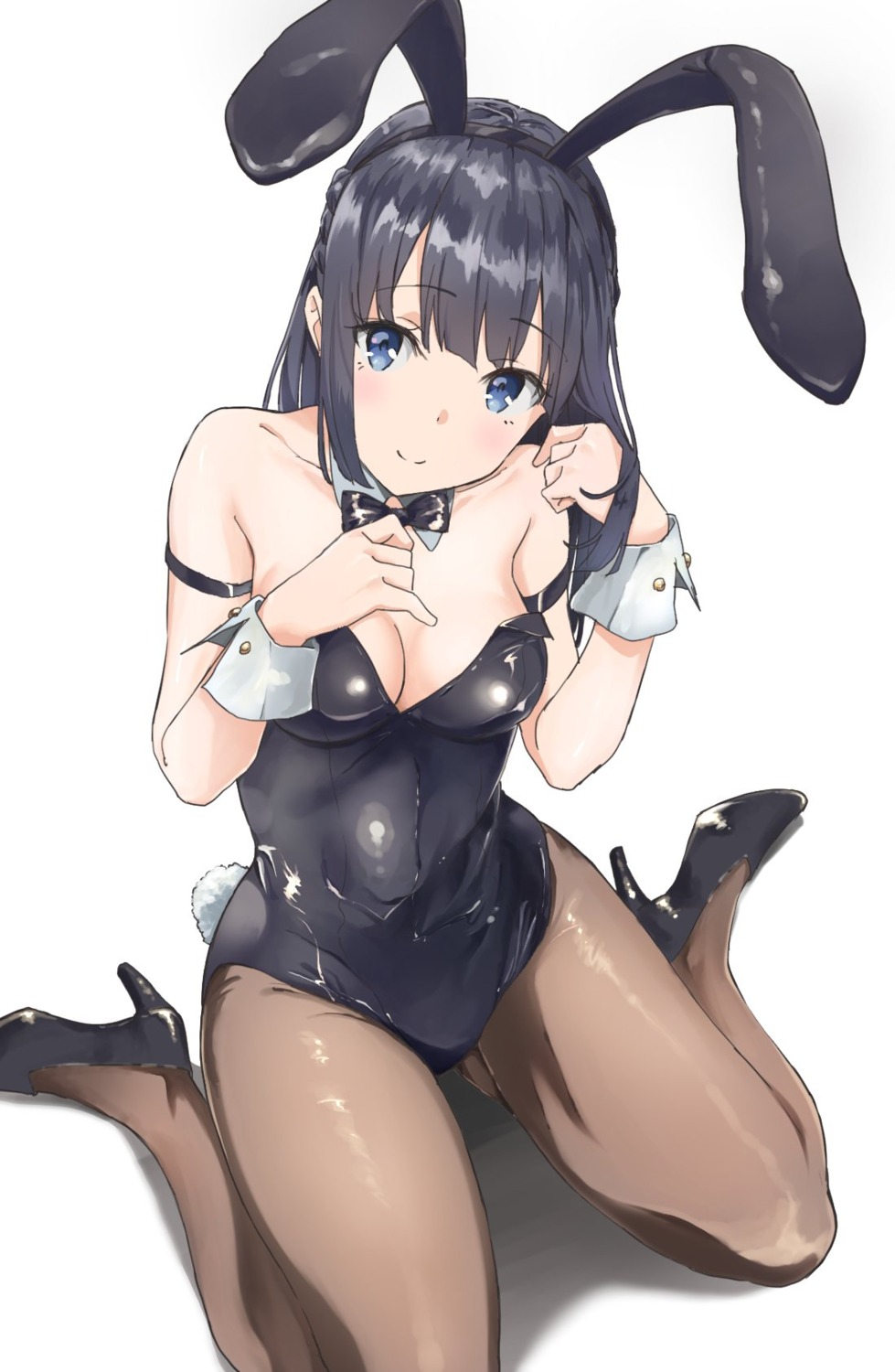 animal_ears anno_masato bunny_ears bunny_girl cleavage heels makinohara_shouko pantyhose seishun_buta_yarou_series tail