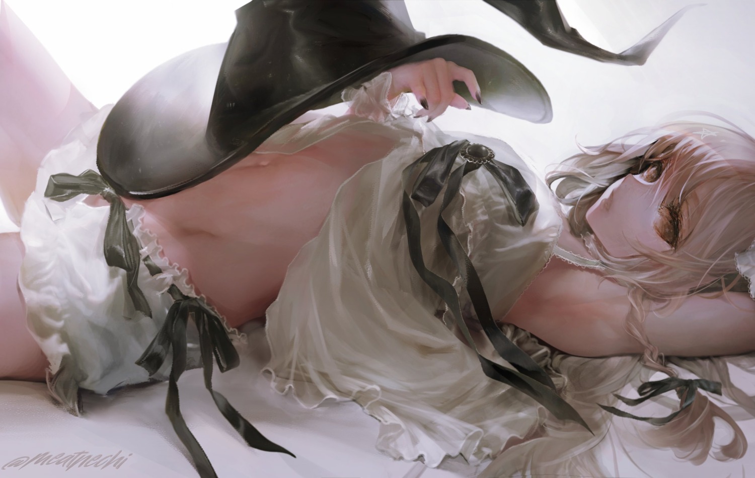 kanechi kirisame_marisa lingerie see_through touhou witch