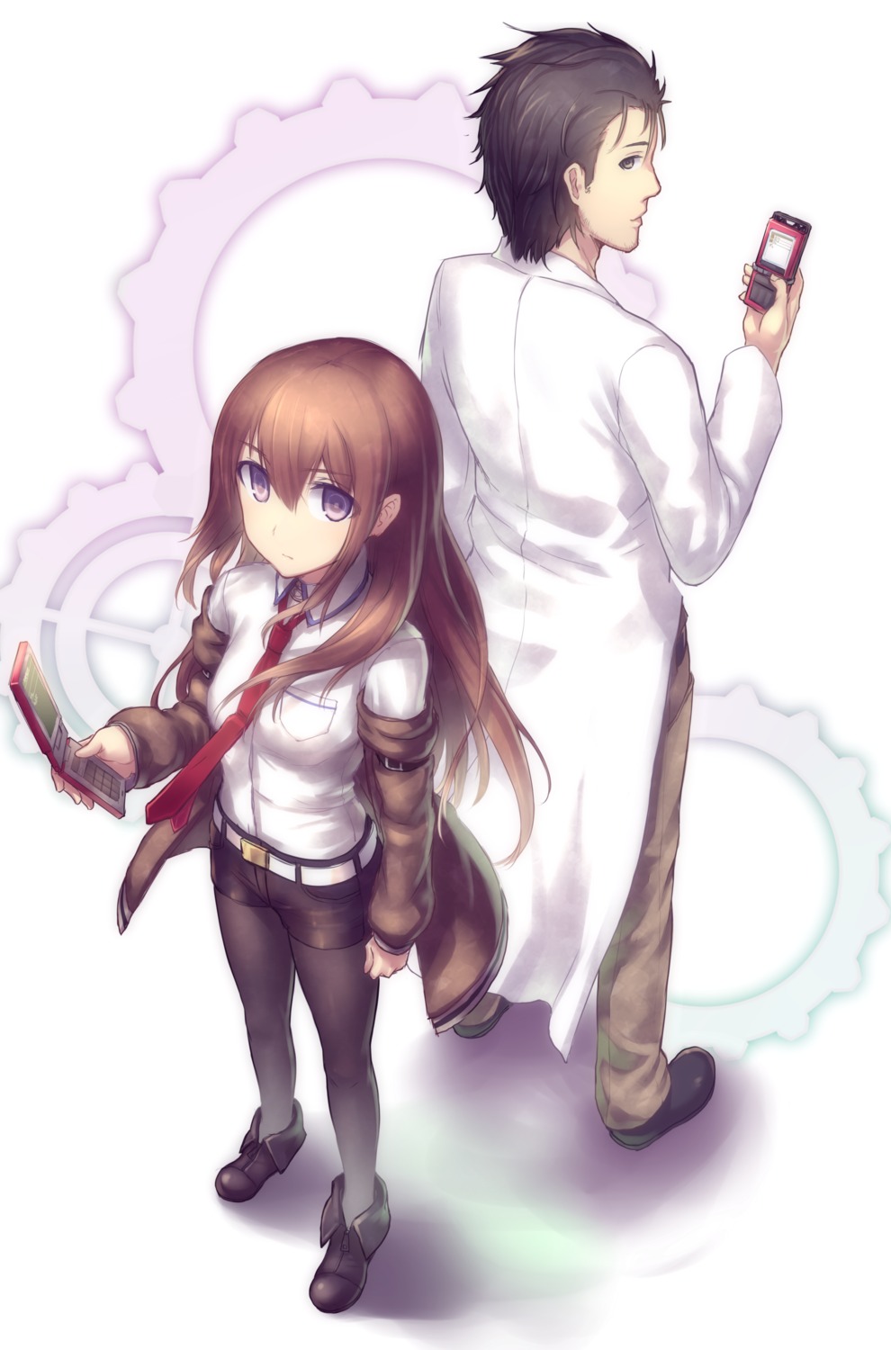 hiraga_matsuri makise_kurisu okabe_rintarou pantyhose steins;gate