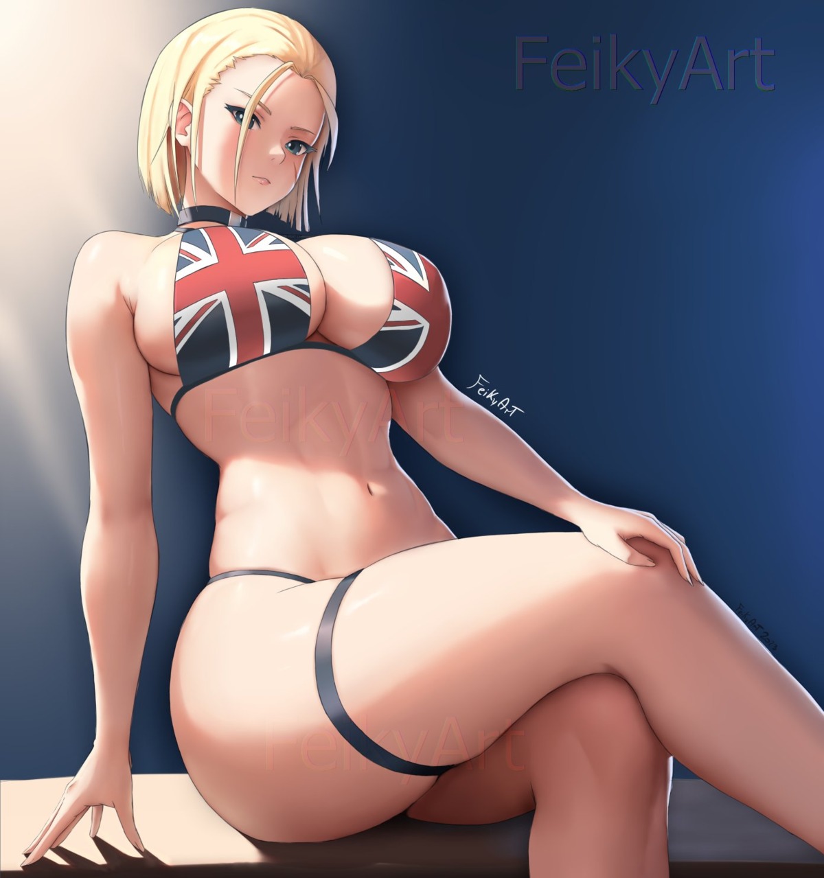 bikini cammy_white feikyart garter jpeg_artifacts official_watermark street_fighter swimsuits