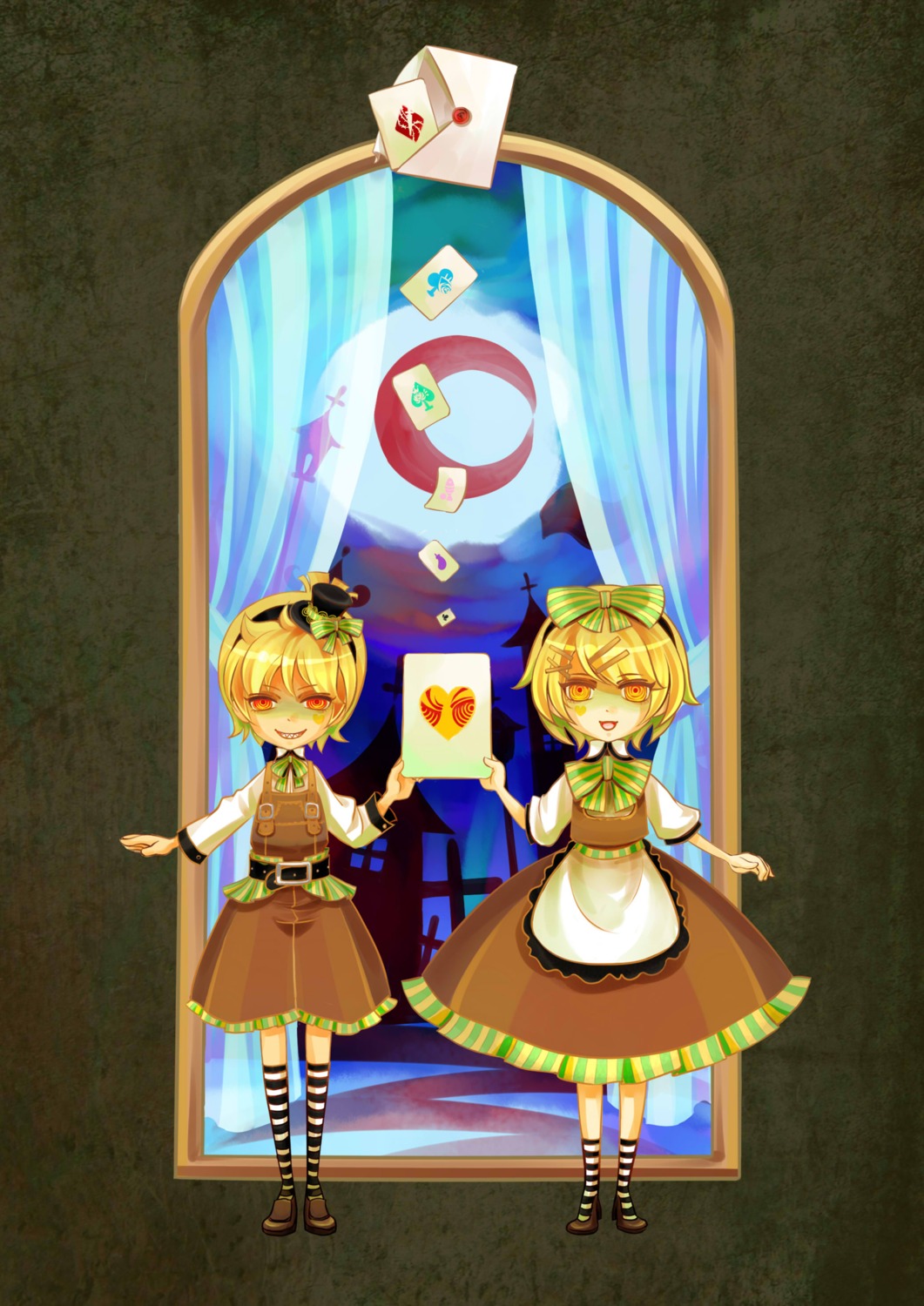 hitobashira_alice_(vocaloid) kagamine_len kagamine_rin red13 vocaloid