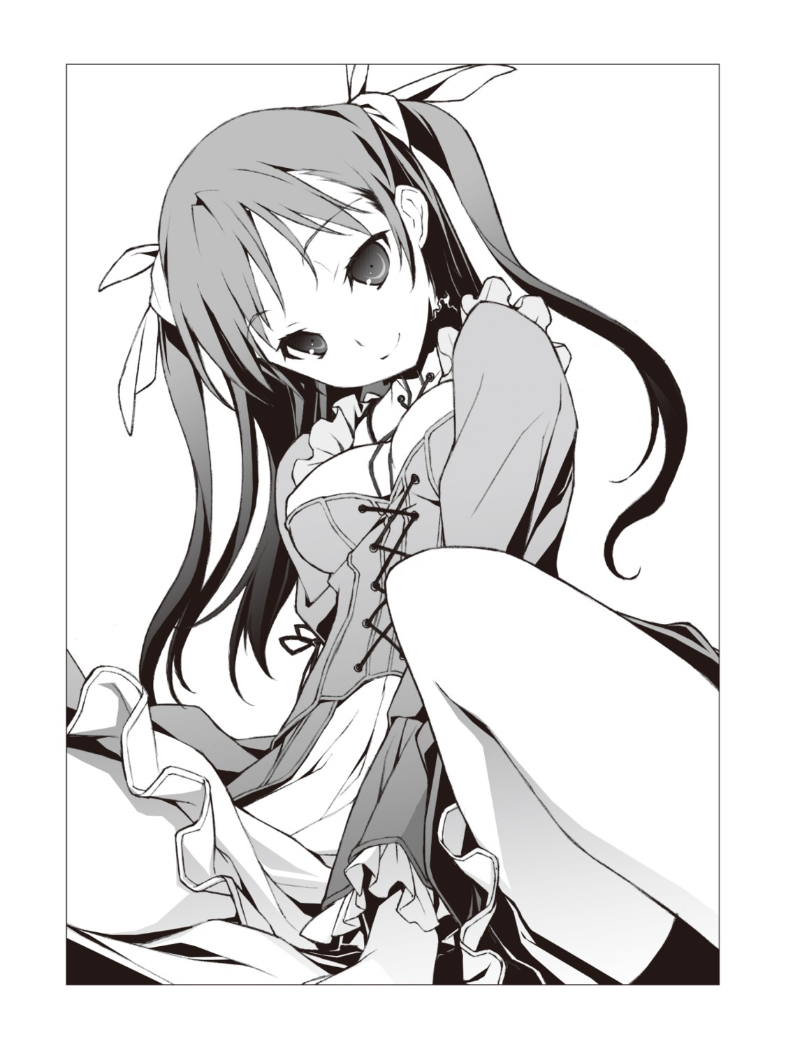 dress gothic_lolita kikuchi_seiji lolita_fashion mayo_chiki! monochrome suzutsuki_kanade