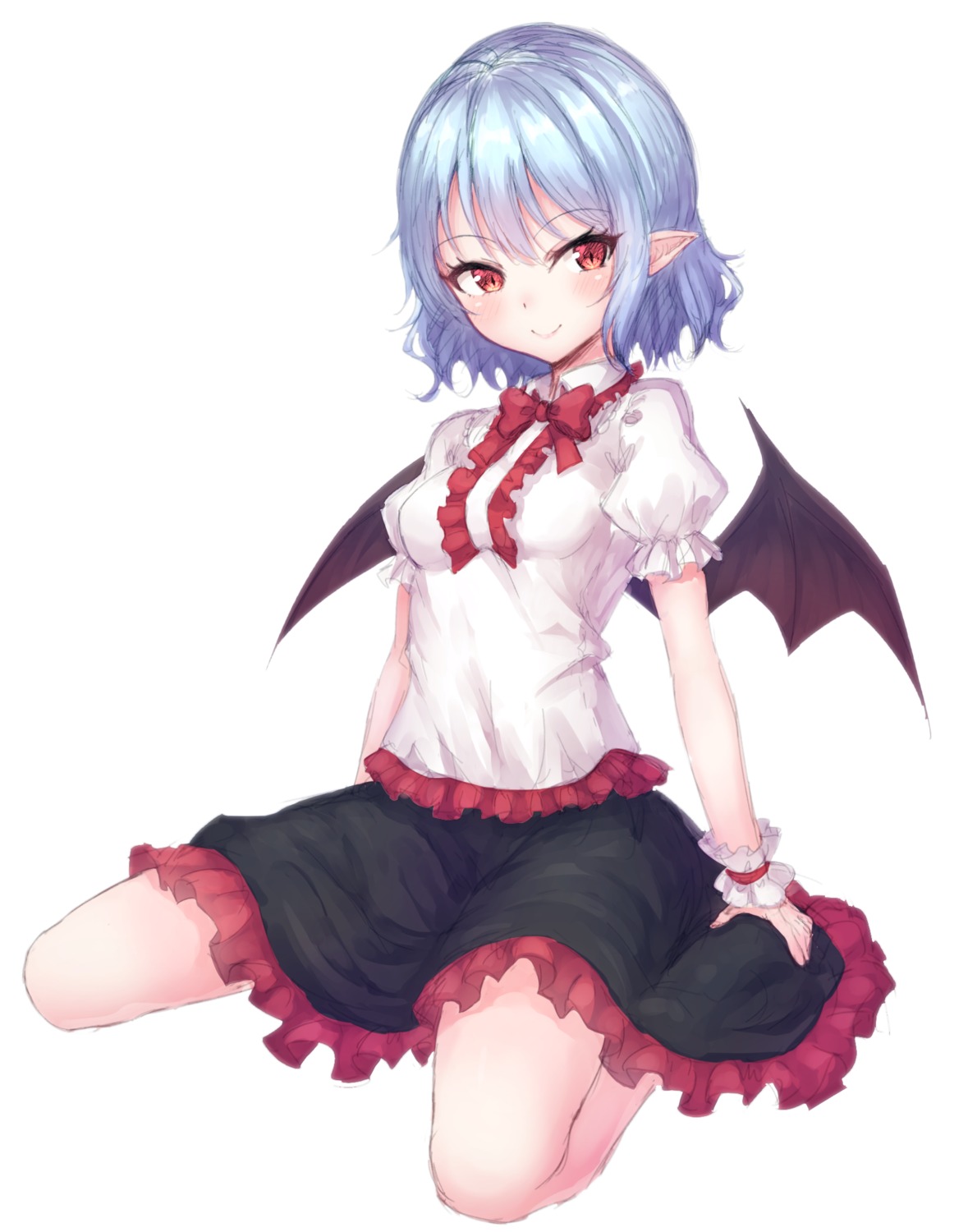 pointy_ears remilia_scarlet touhou wings