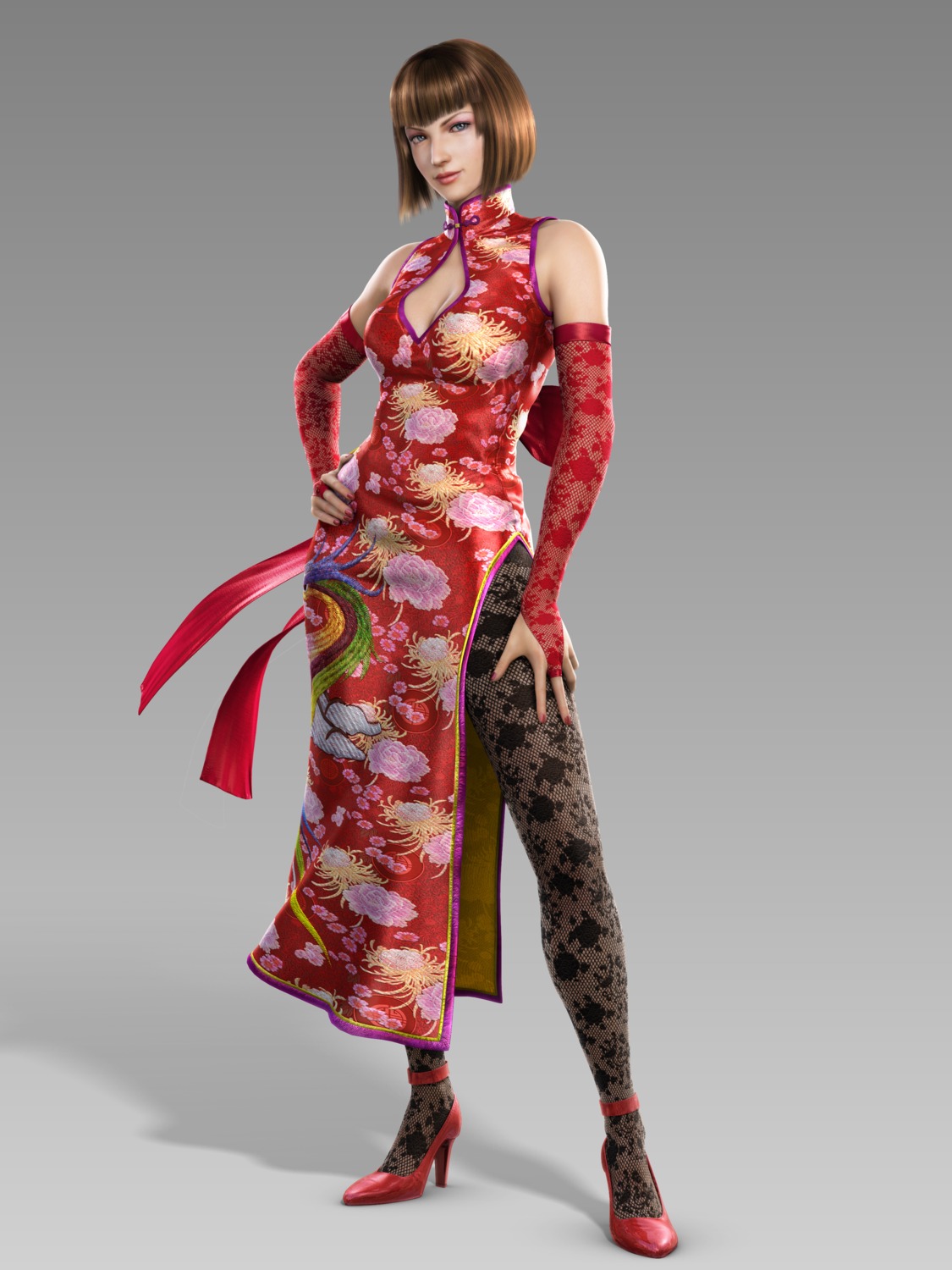 anna_williams cg chinadress fishnets heels tekken tekken_blood_vengeance