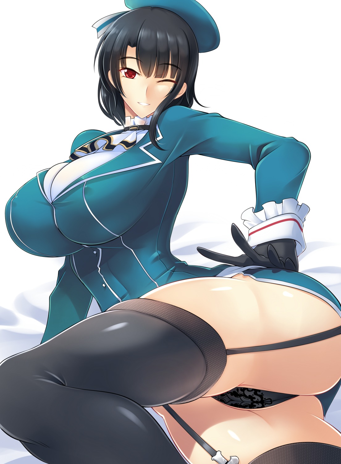 ass cameltoe haganef kantai_collection pantsu stockings takao_(kancolle) thighhighs uniform