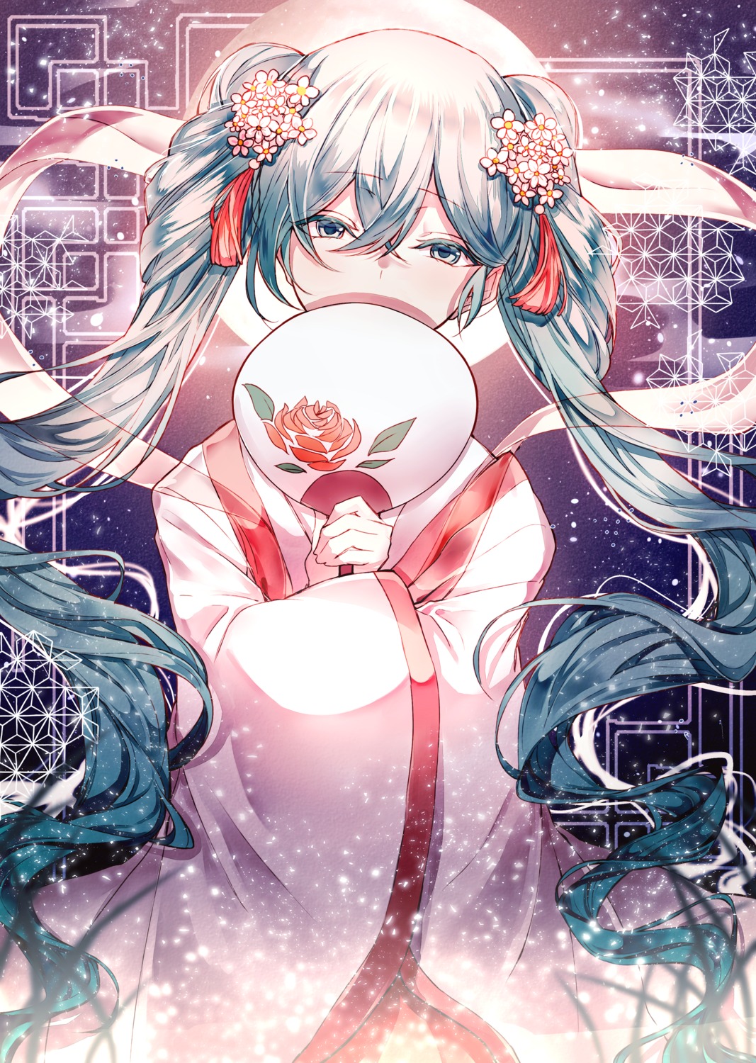 asian_clothes chuushuu_meigetsu_miku ggatip hatsune_miku vocaloid