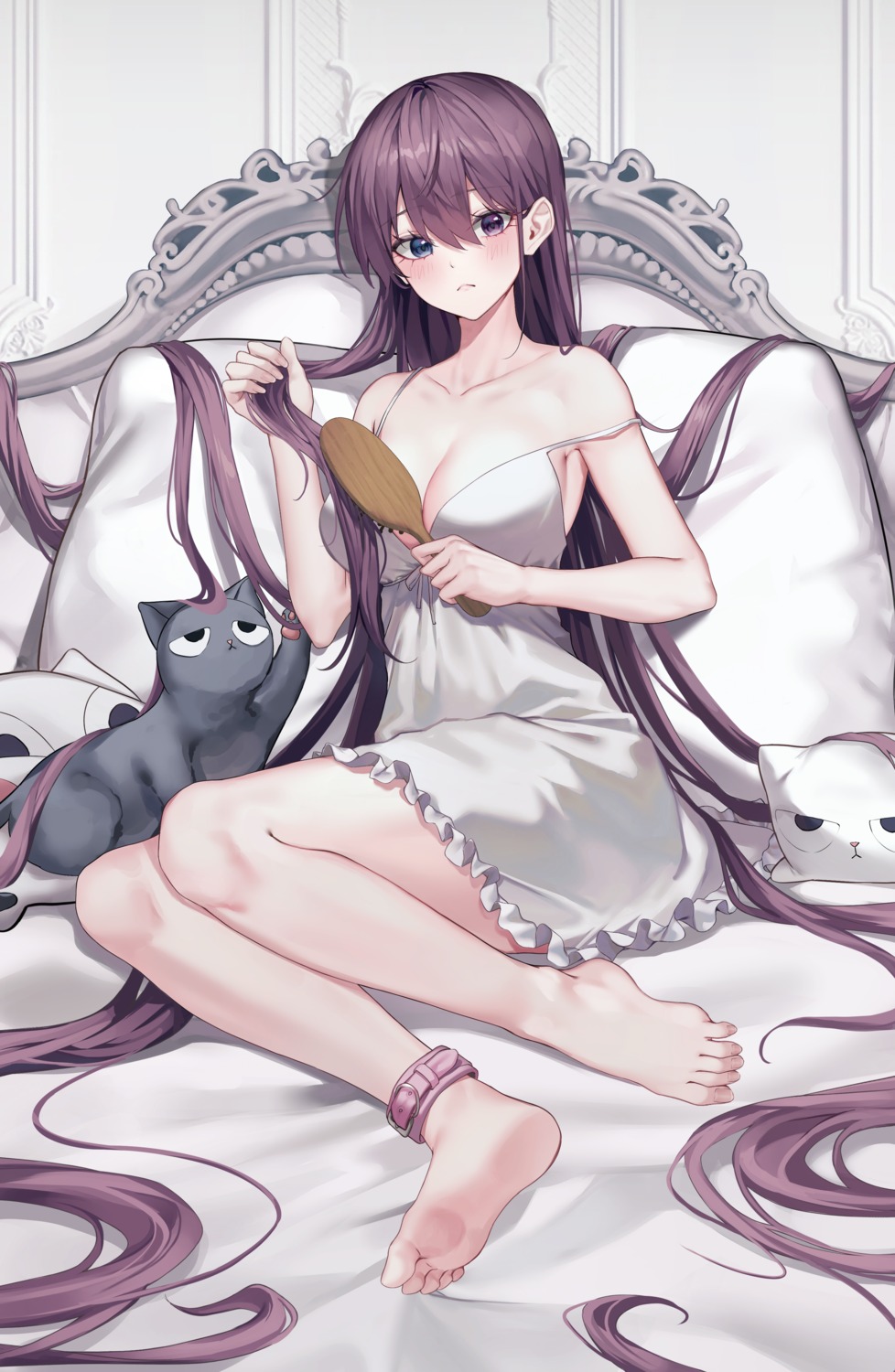 feet heterochromia lingerie luxiel neko wardrobe_malfunction